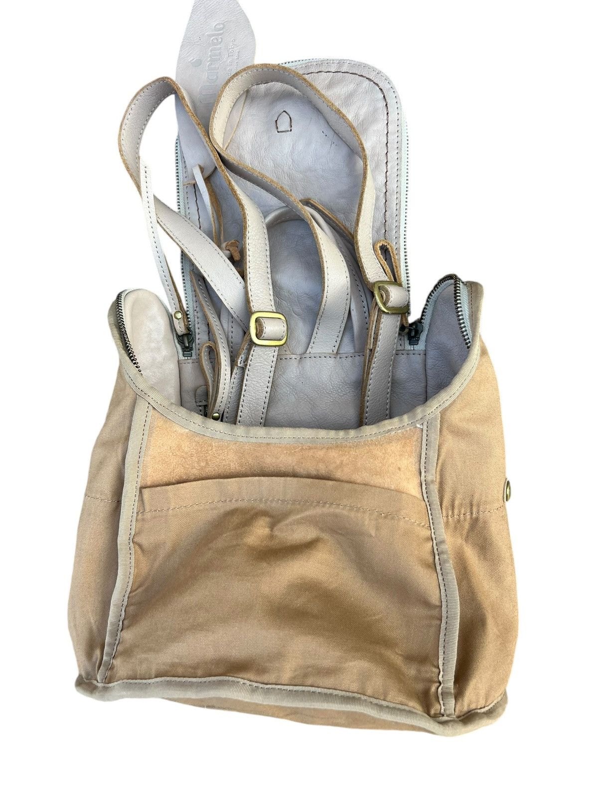 Leather Vintage Marmelo Japan Patina Leather Backpack Bag Size ONE SIZE - 22 Thumbnail