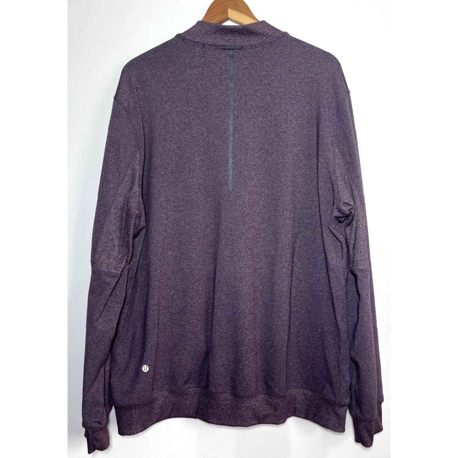 Lululemon Lululemon Men's Six Pack Jacket Full Zip Heathered Black Cherry 2XL Sweatshirt Zip Pockets Athletic City Sports Size US XXL / EU 58 / 5 - 3 Thumbnail