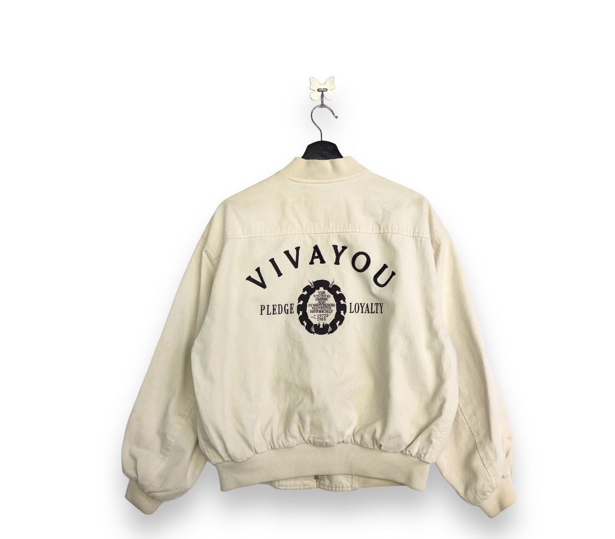 Distress Vivayou Japan Design Varsity Embriodered Jacket