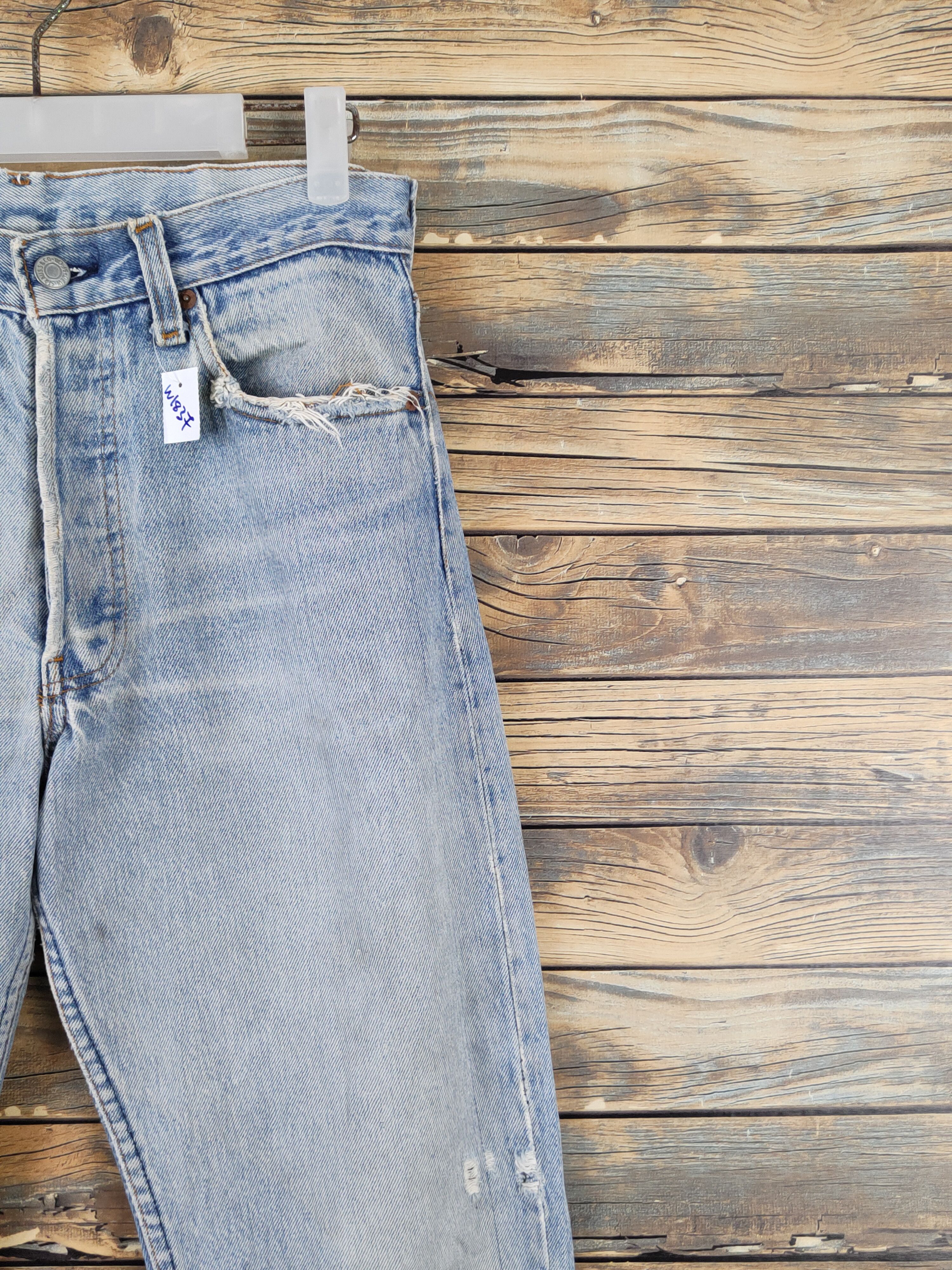 Levi's Levi's vintage faded Blue Distressed Ripped Jeans #W1837 Size US 28 / EU 44 - 5 Thumbnail