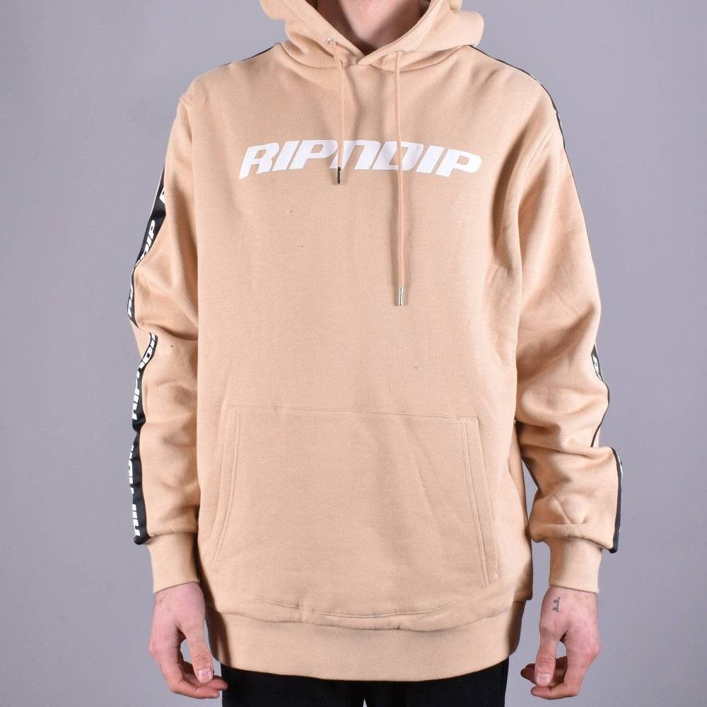 RIPNDIP Rip N Dip Taped Pullover Hoodie - Tan Size US M / EU 48-50 / 2 - 1 Thumbnail