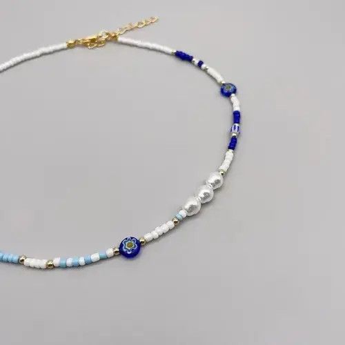 Jewelry Charm Flower Qata Beads Women Necklace Size ONE SIZE - 1 Thumbnail