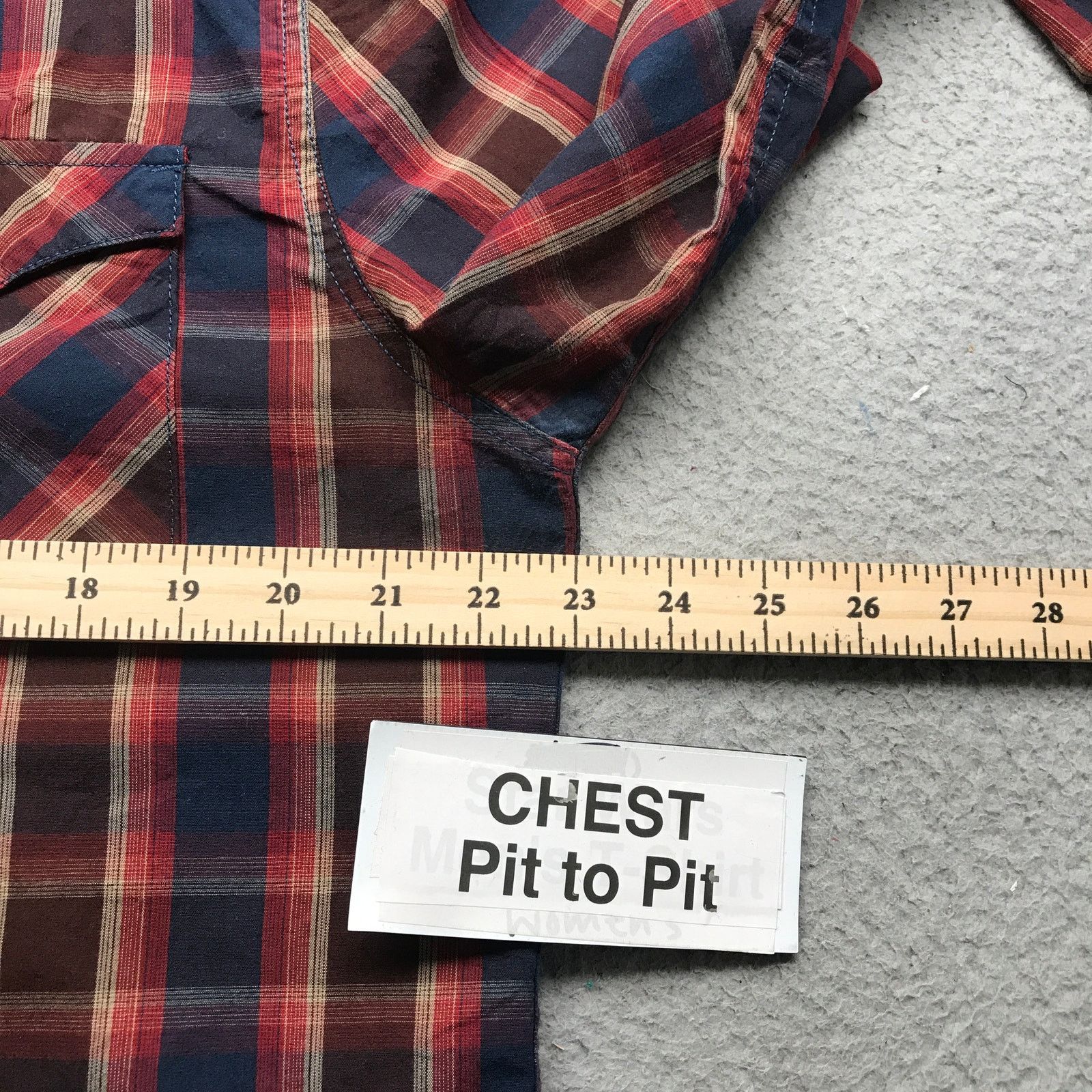 Levi's Levis Strauss & Co. Button Up Shirt Mens Large Plaid Maroon Size US L / EU 52-54 / 3 - 5 Thumbnail