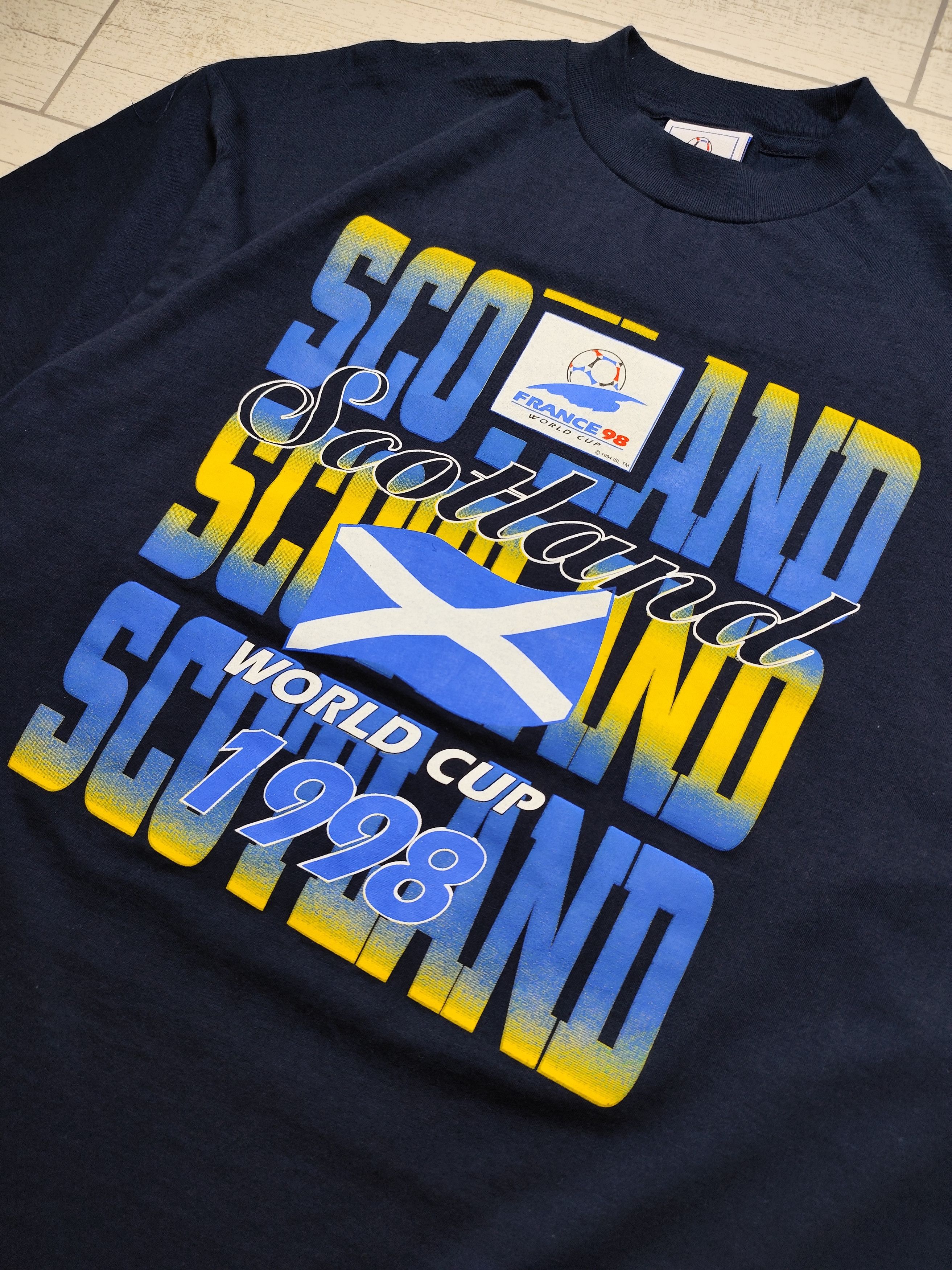 Vintage Vintage 1998 France World Cup Scotland Team t shirt Size US L / EU 52-54 / 3 - 2 Thumbnail