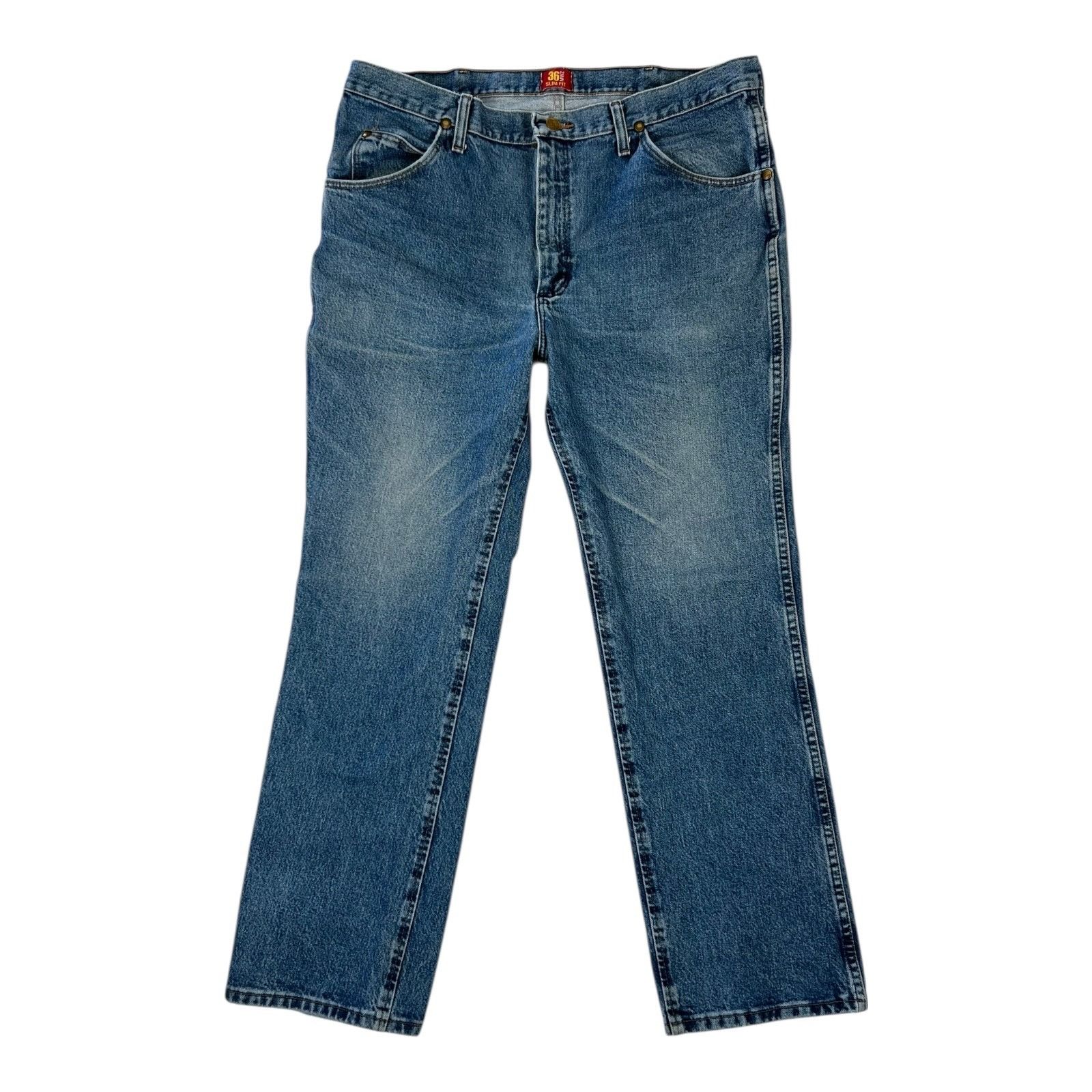 Wrangler Wrangler MWZ Slim Fit Cowboy Blue Denim Jeans Men's Size 36x Size US 36 / EU 52 - 1 Thumbnail