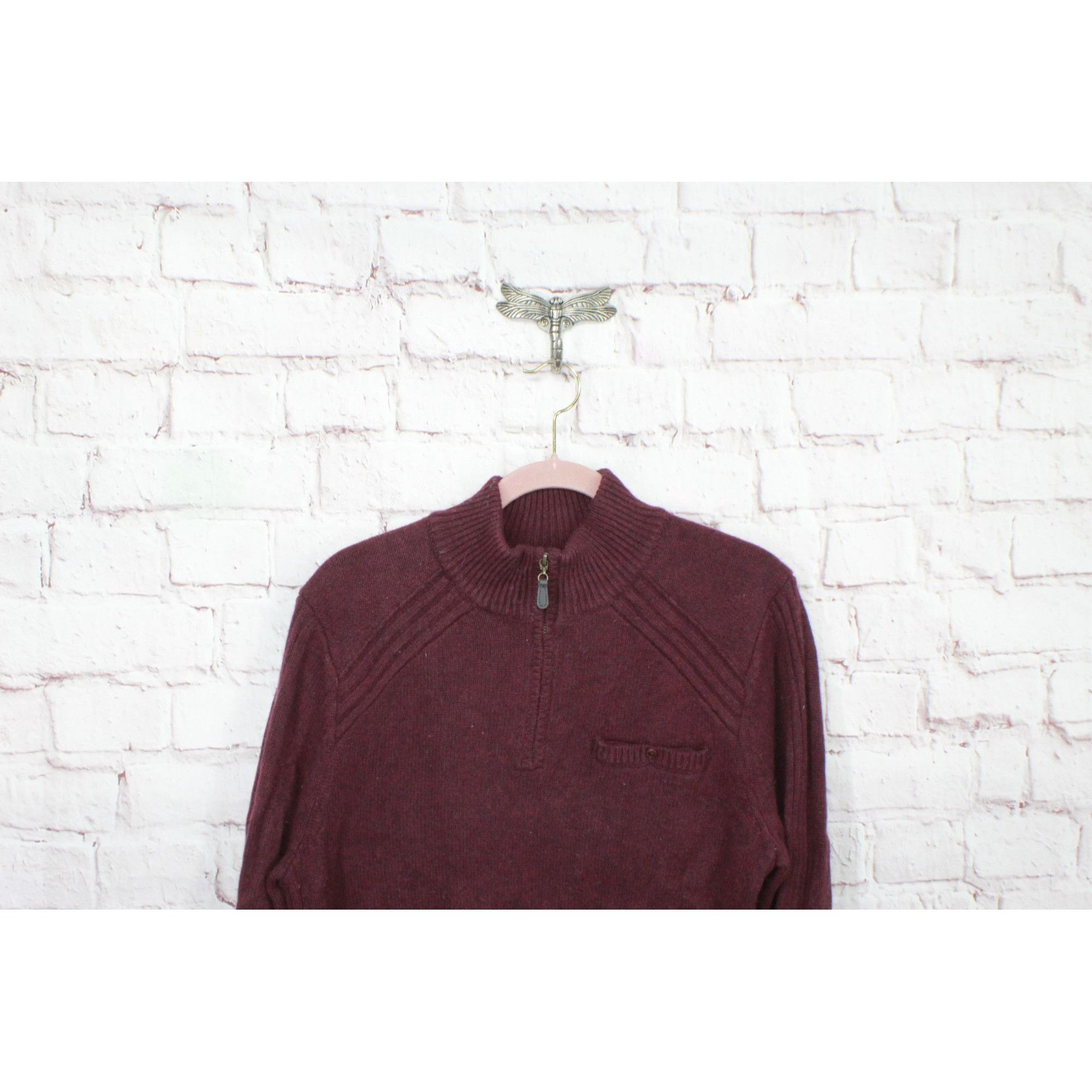 L.L. Bean LL Bean Men's Rangeley Wool Sweater Quarter Zip Size US L / EU 52-54 / 3 - 2 Thumbnail