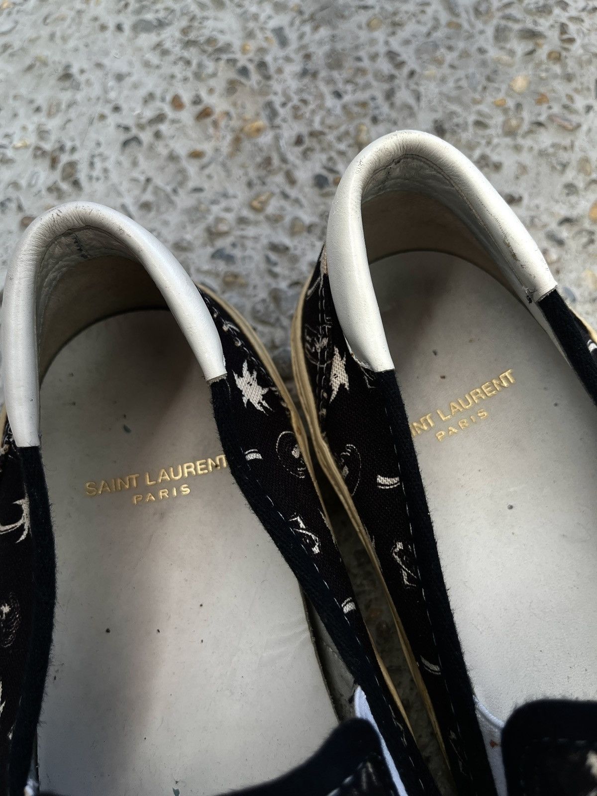 Saint Laurent Paris Surf & Palm Print Slip-On Sneakers in Canvas Size US 8 / EU 41 - 8 Thumbnail
