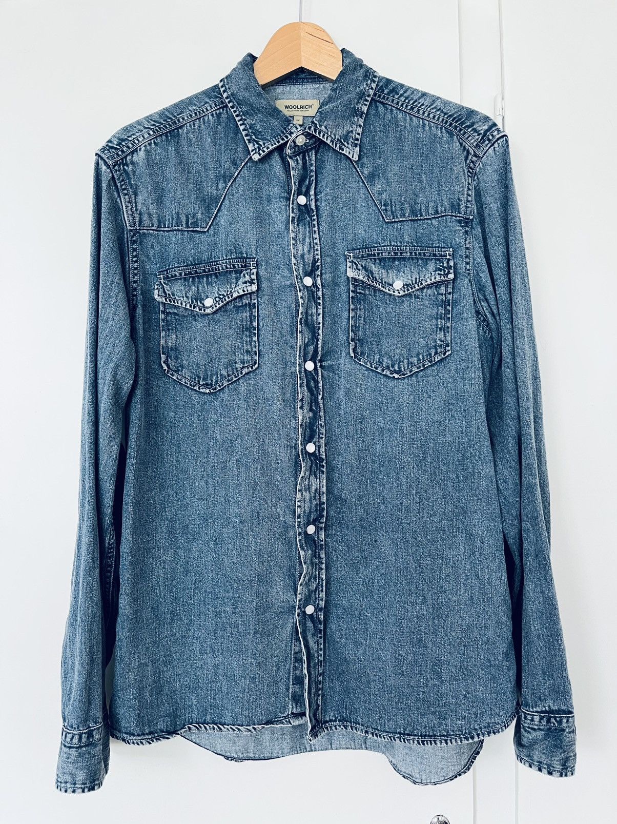 Woolrich Woolen Mills Denim Shirt Size US M / EU 48-50 / 2 - 1 Thumbnail