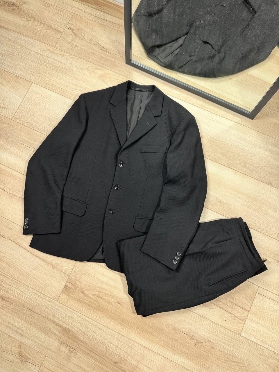 Vintage Vintage 1940s Men’s Black Suit - High Waist Trousers Size 42S - 1 Thumbnail