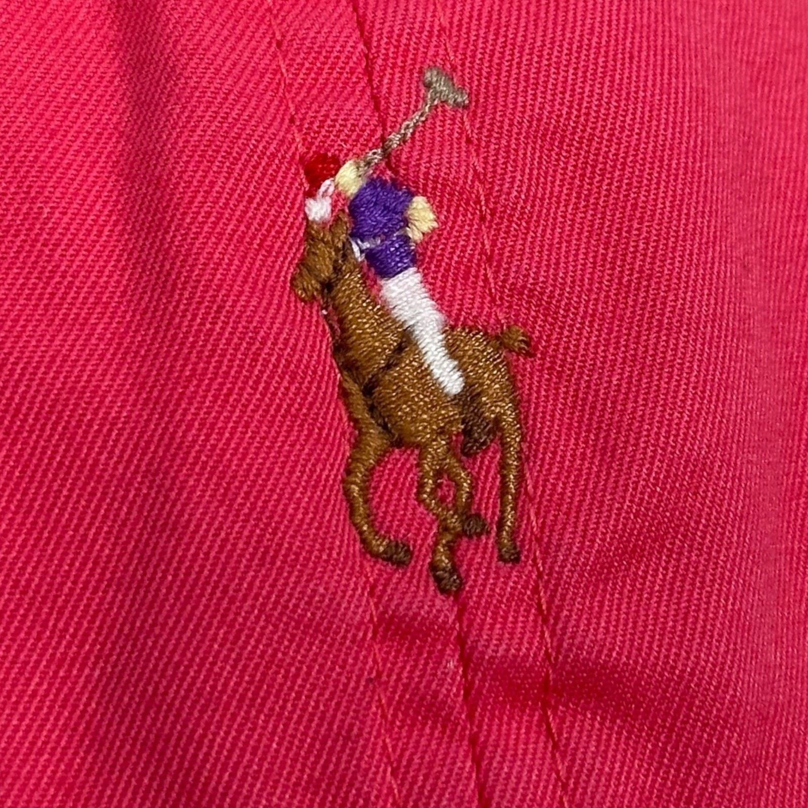 Polo Ralph Lauren Vintage Polo Ralph Lauren Dad Strapback Hat Pink Size ONE SIZE - 2 Thumbnail