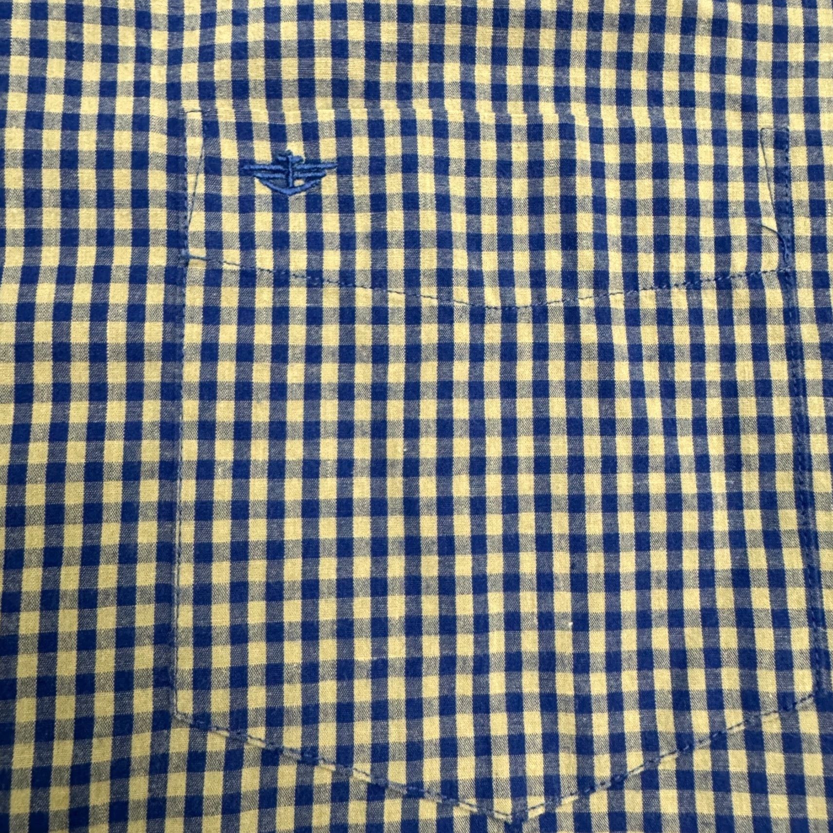 Dockers DOCKERS Shirt Mens L Blue Check Button-Down Short Sleeve Casual Home/Away Comfortable Size US L / EU 52-54 / 3 - 6 Thumbnail