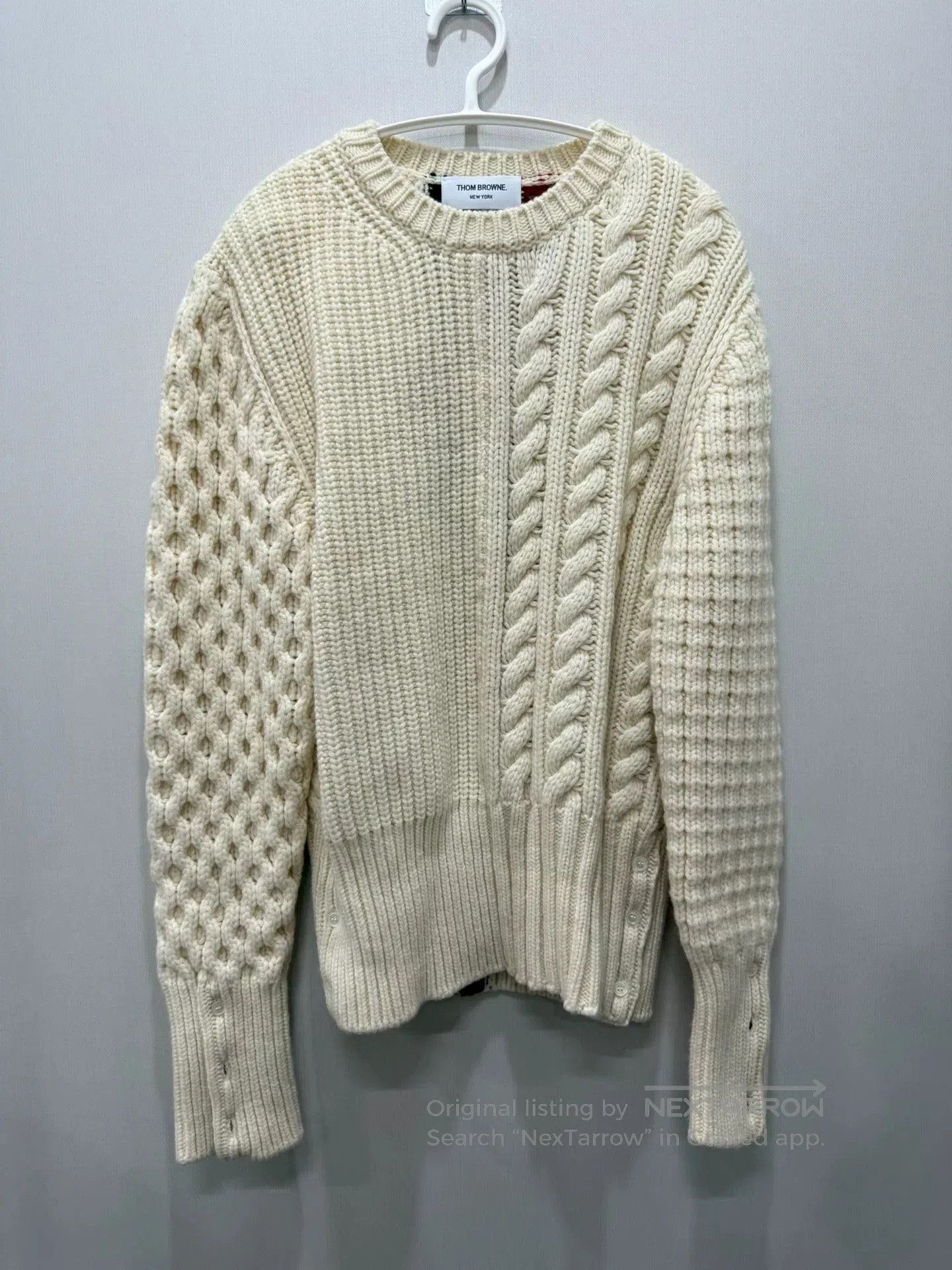 Thom Browne Thom Browne Beige Wool Sweater. Size US S / EU 44-46 / 1 - 1 Thumbnail