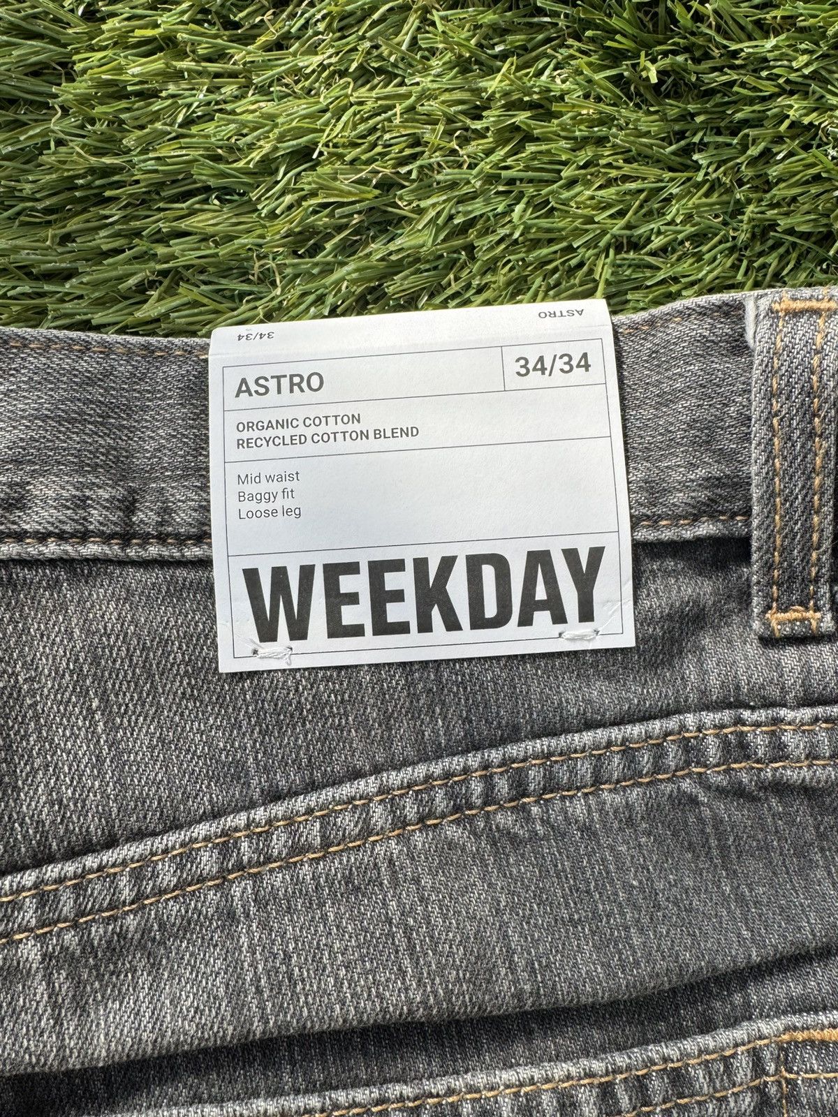 Weekday WEEKDAY Astro Baggy jeans Mine Grey (New) Size US 34 / EU 50 - 3 Thumbnail