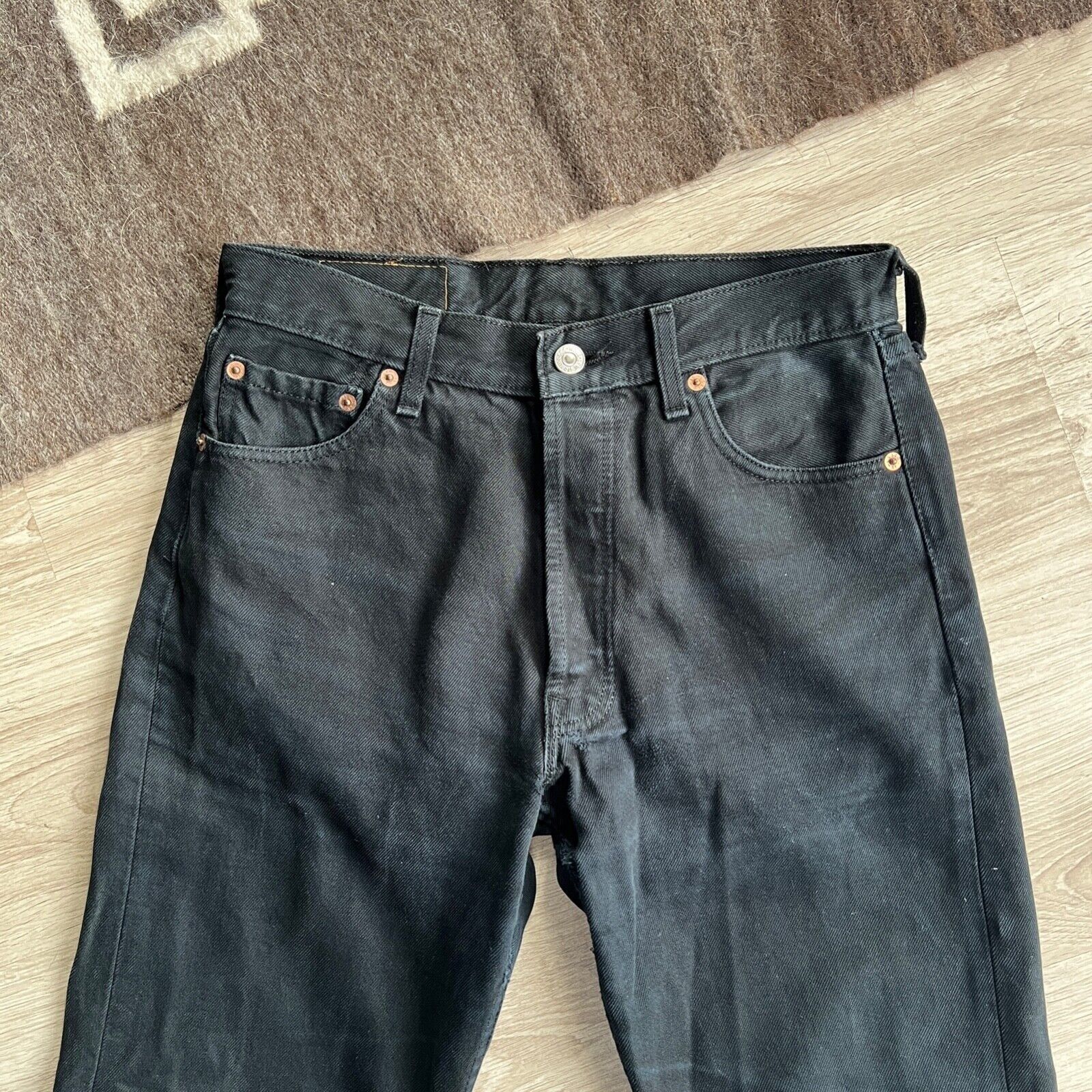 Levi's Levi's 501 Vintage Black Denim Jeans 8872AC Size US 29 - 4 Thumbnail