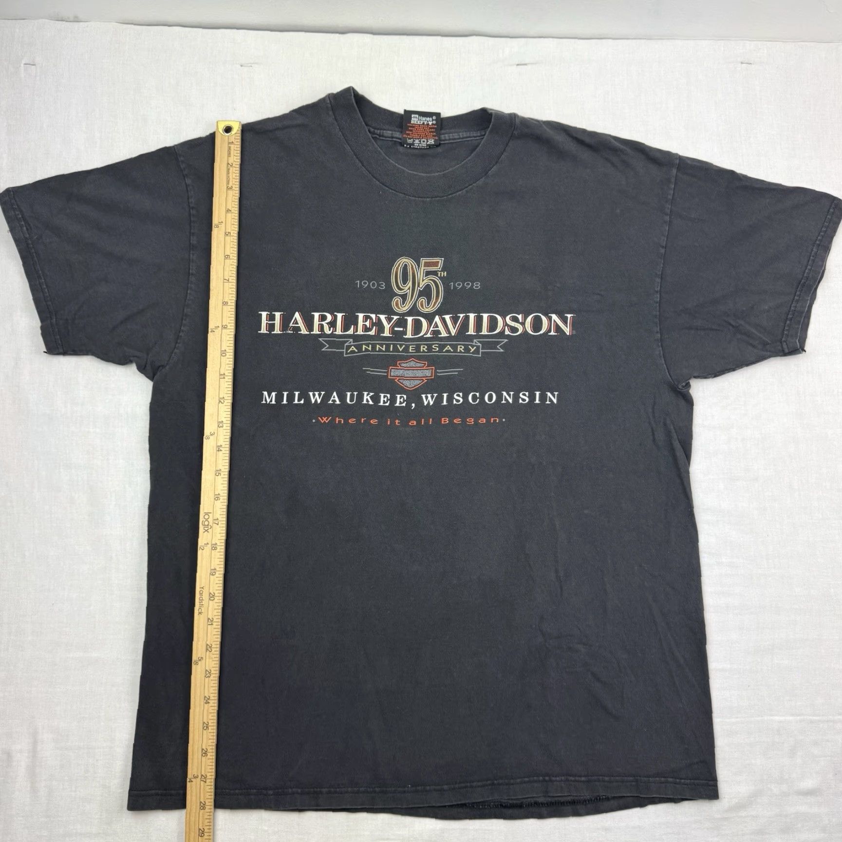 Harley Davidson Vintage Harley-Davidson T Shirt Adult XL Savannah Georgia 95th Anniversary 90s Size US XL / EU 56 / 4 - 6 Thumbnail