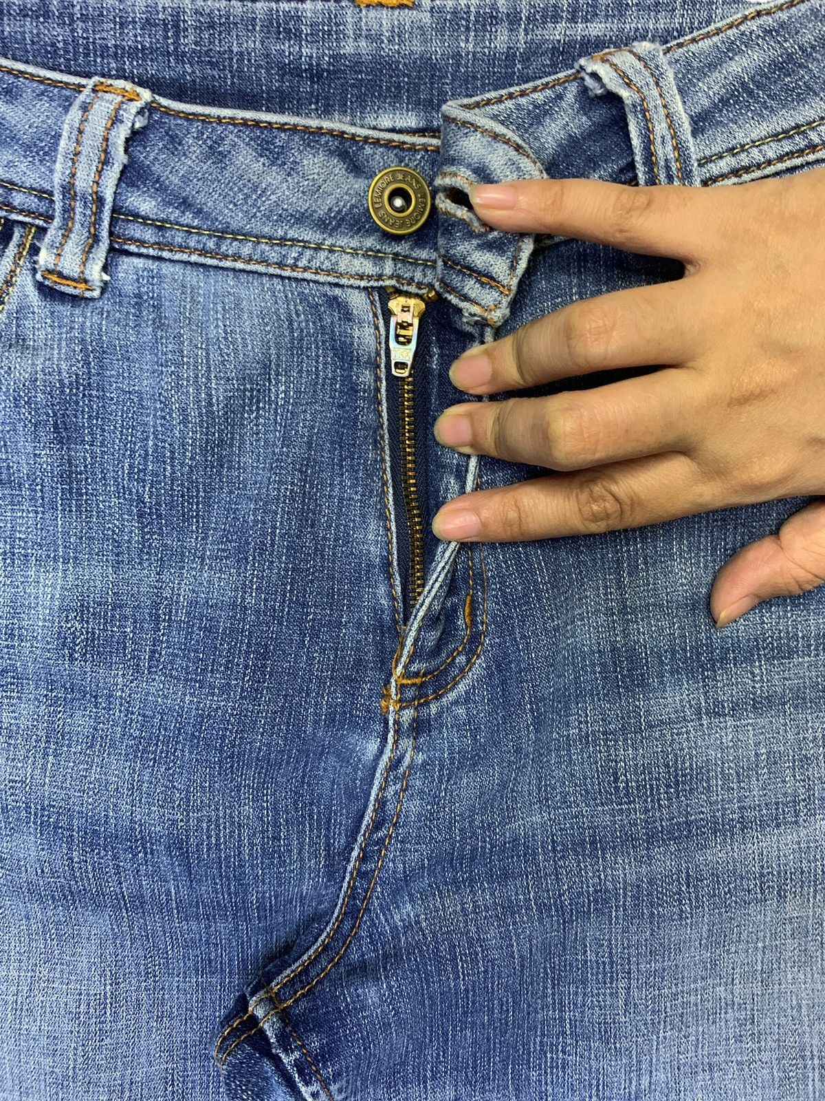 Japanese Brand SALES🔥Vintage Japanese Brand Faded Blue Wash Flare Jeans Size 31" - 3 Thumbnail