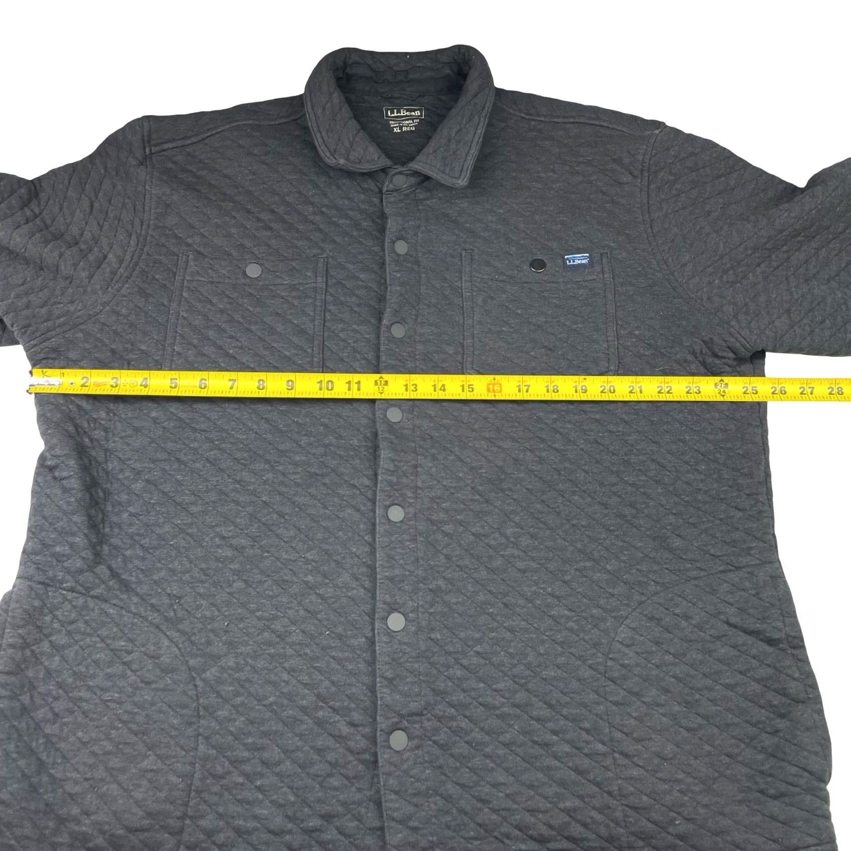 Vintage LL Bean Men's Snap Button Quilted Work Shirt Jacket Gray XL Size US XL / EU 56 / 4 - 7 Thumbnail