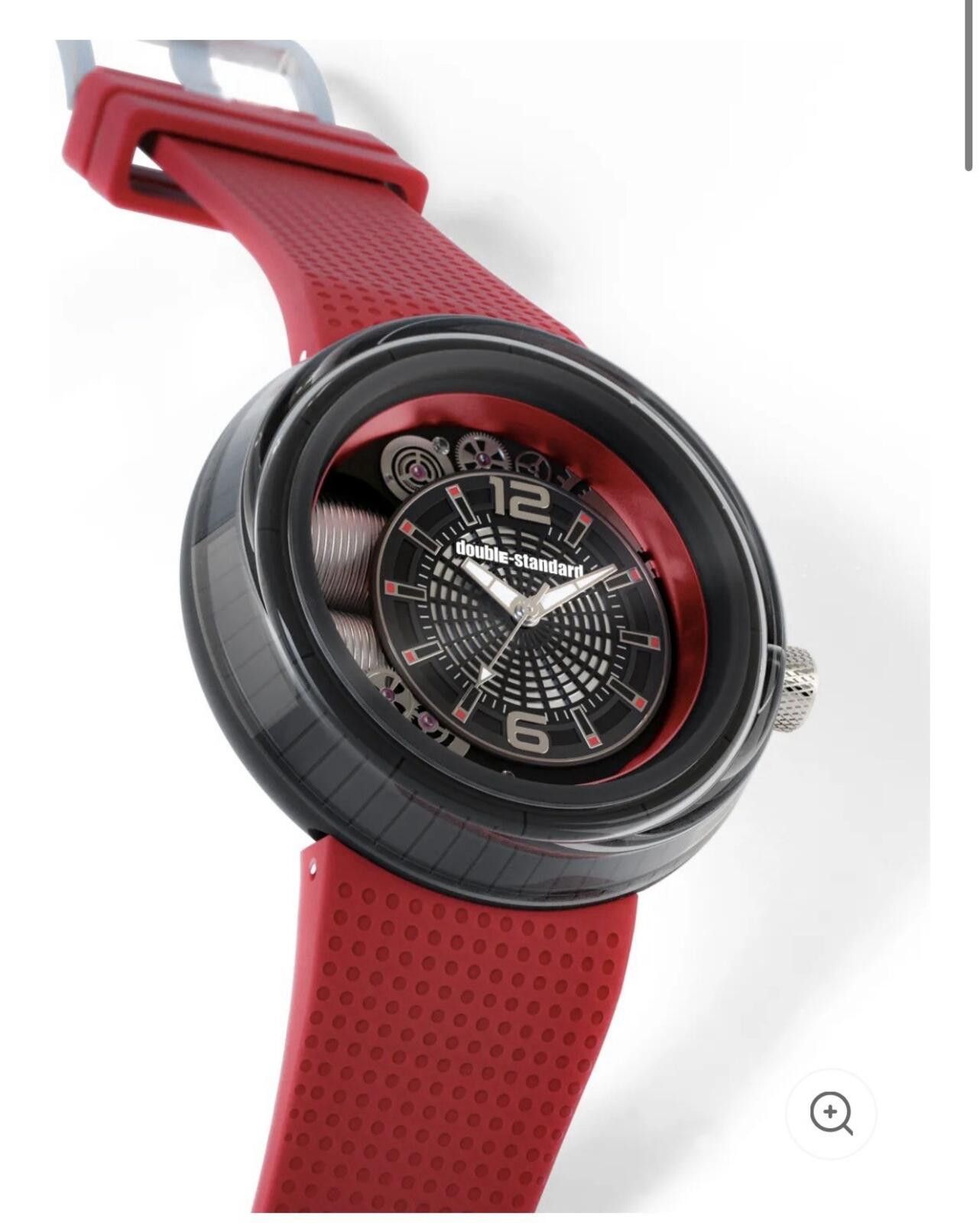 Other Double-Standard Quartz Big Face Waterproof Watch Red Size ONE SIZE - 9 Thumbnail