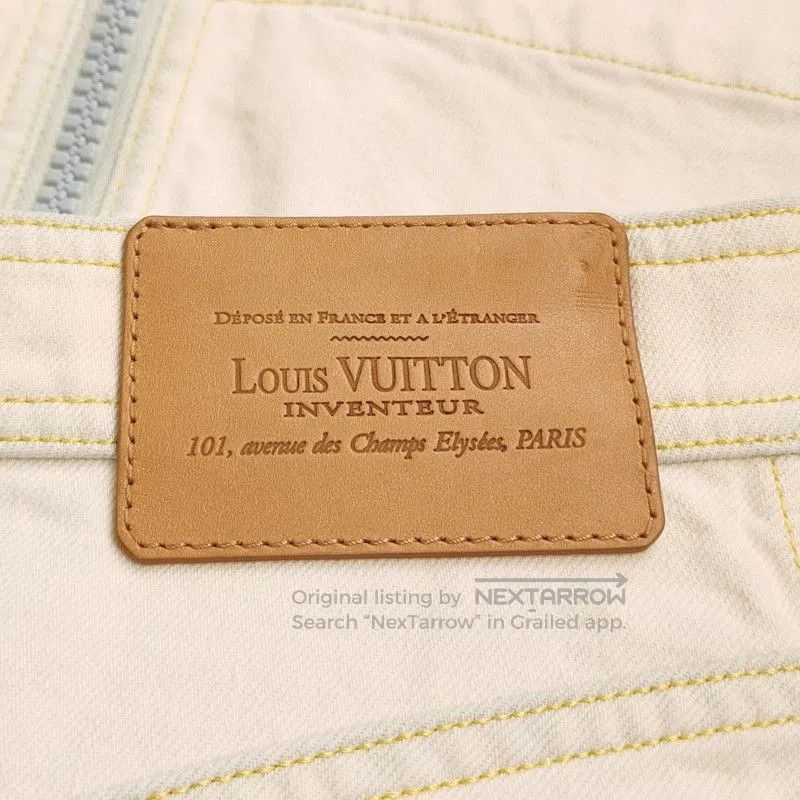 Louis Vuitton Louis Vuitton Logo Cotton Zipper Skirt in Beige. Size US 36 / EU 52 - 2 Thumbnail