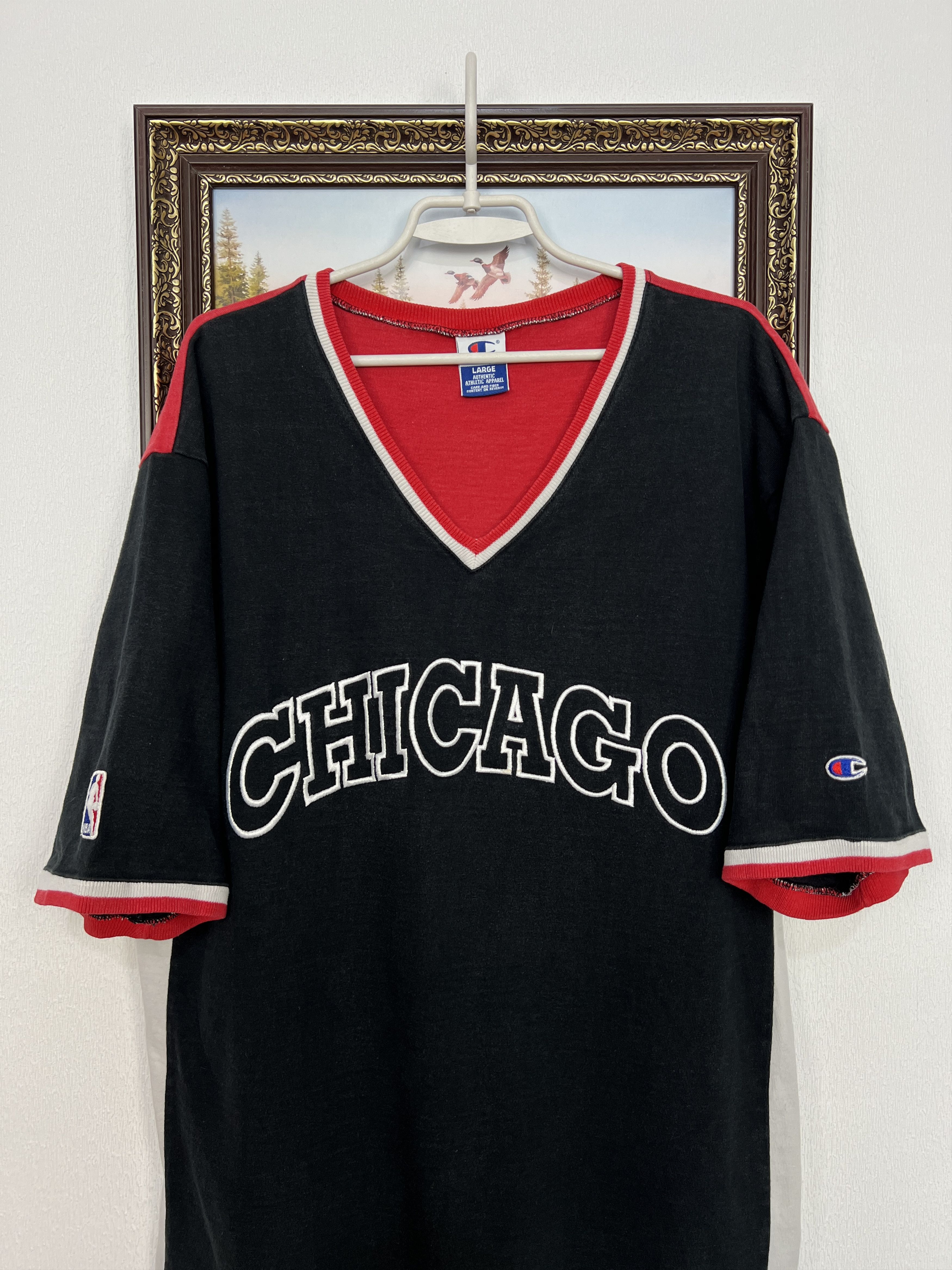 Champion Vintage 90's Champion Chicago Bulls Jordan Shooting Jersey Size US L / EU 52-54 / 3 - 2 Thumbnail