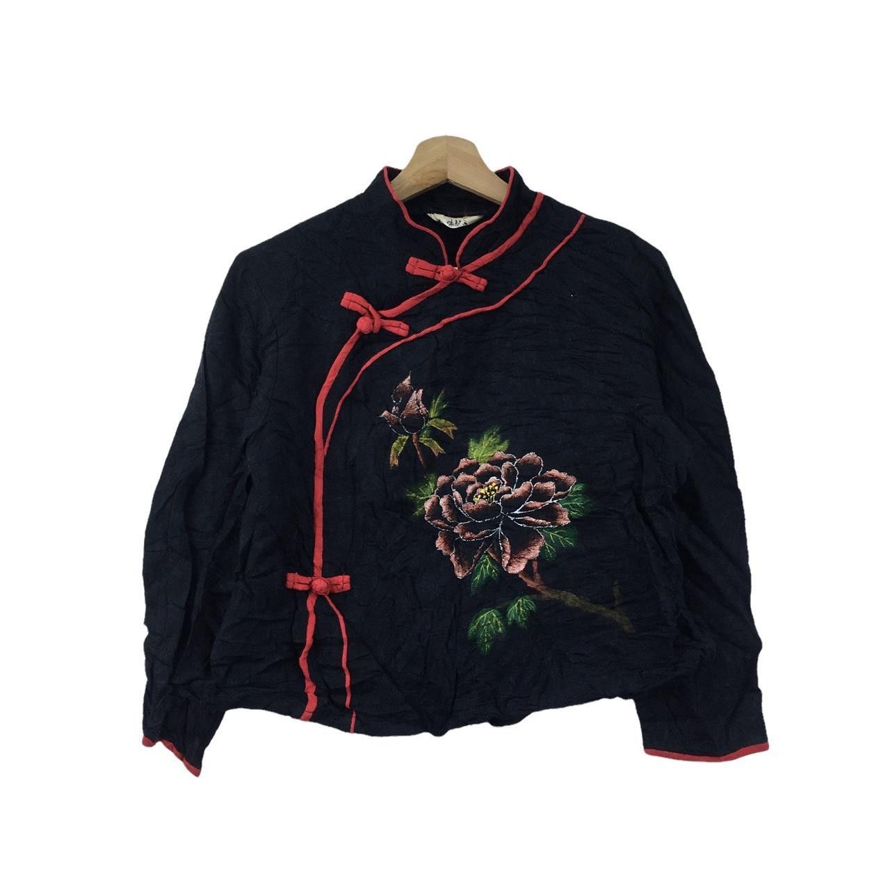 Vintage Vtg ART FLORAL EMBROIDERY Blouse Jacket Sport Coat Size S / US 4 / IT 40 - 1 Thumbnail