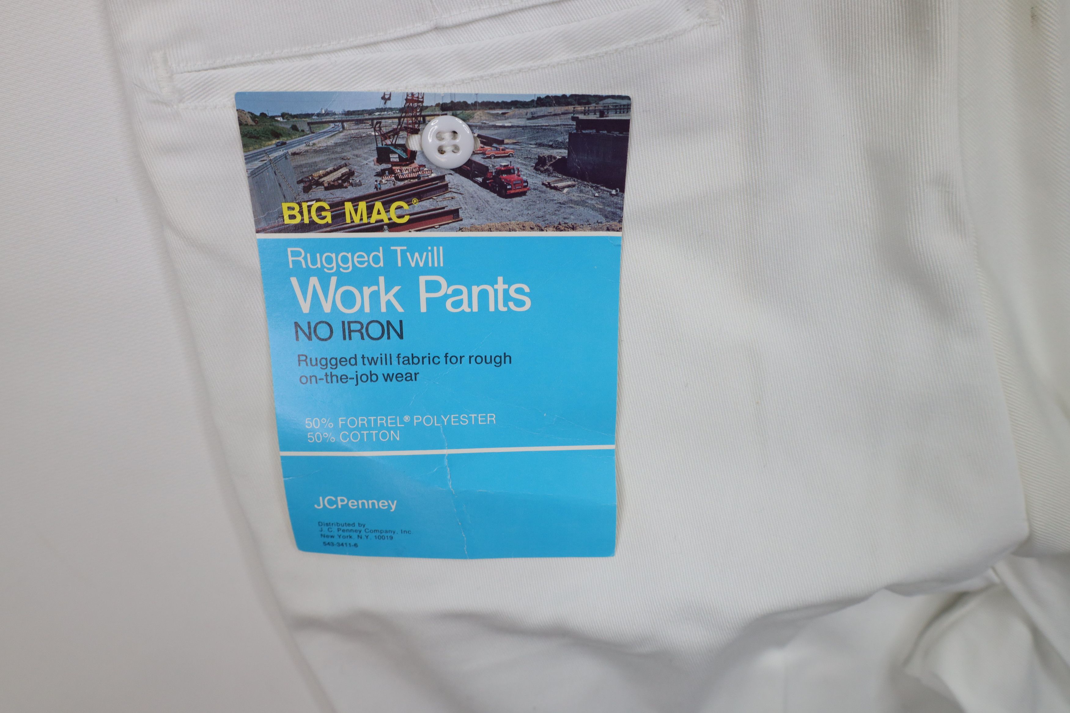 Big Mac Deadstock Vintage 60s 70s Big Mac Mechanic Pants White USA Size US 33 - 13 Thumbnail