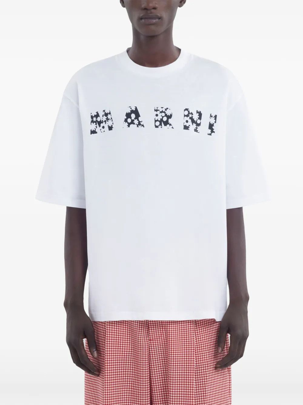 Marni o1w1db10526 T-Shirt in White Size US L / EU 52-54 / 3 - 2 Thumbnail