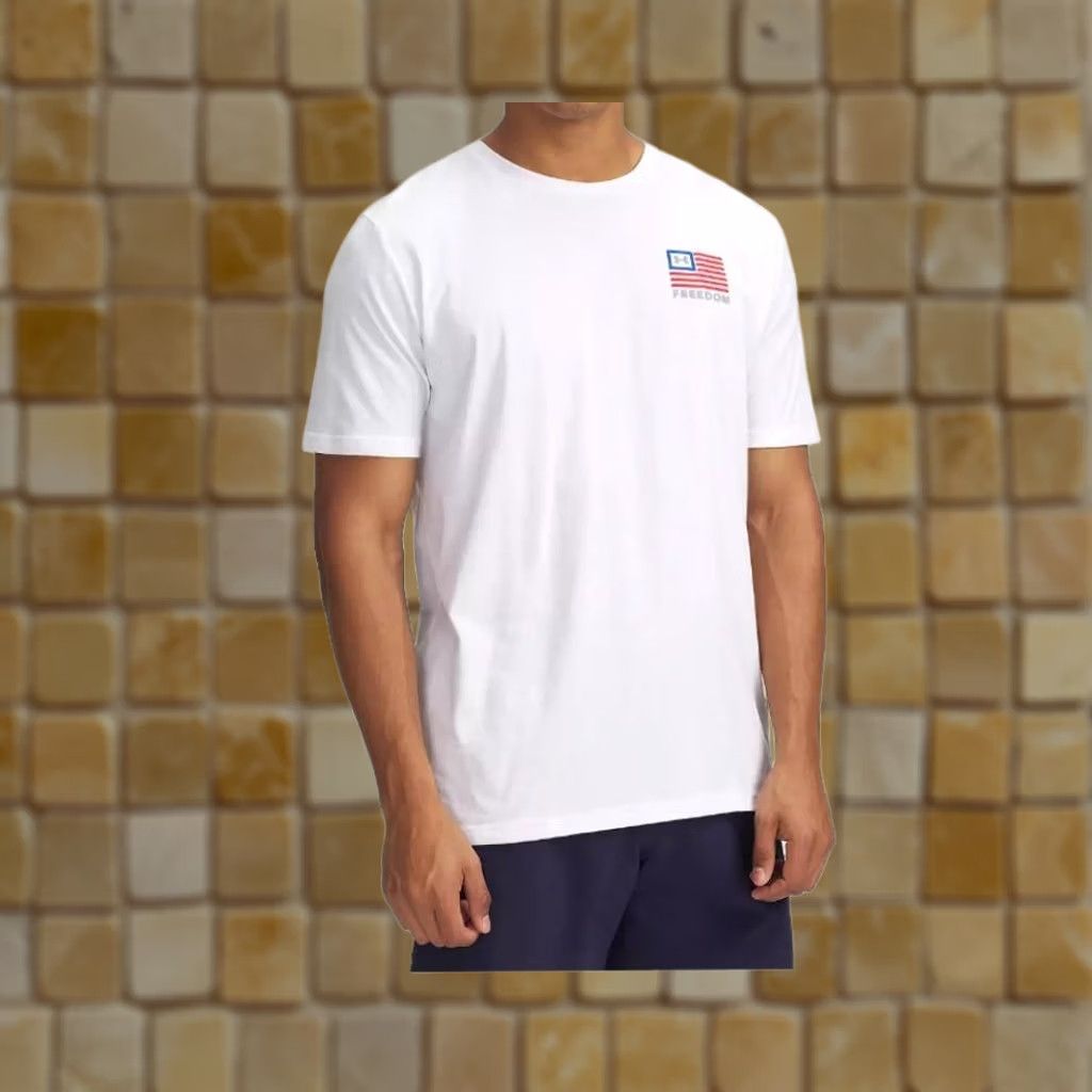 Under Armour VINTAGE UNDER ARMOUR AMERICAN FREEDOM FLAG WHITE T-SHIRT 2XL Mens Shirt XS? Size US XXL / EU 58 / 5 - 1 Preview