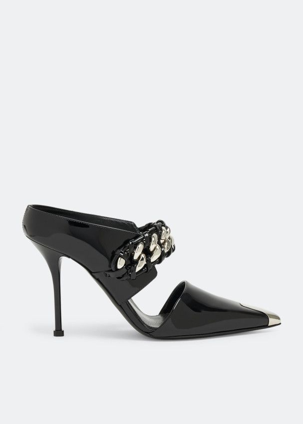 Alexander McQueen o1y0225 Mules in Black Size US 8 / IT 38 - 1 Thumbnail