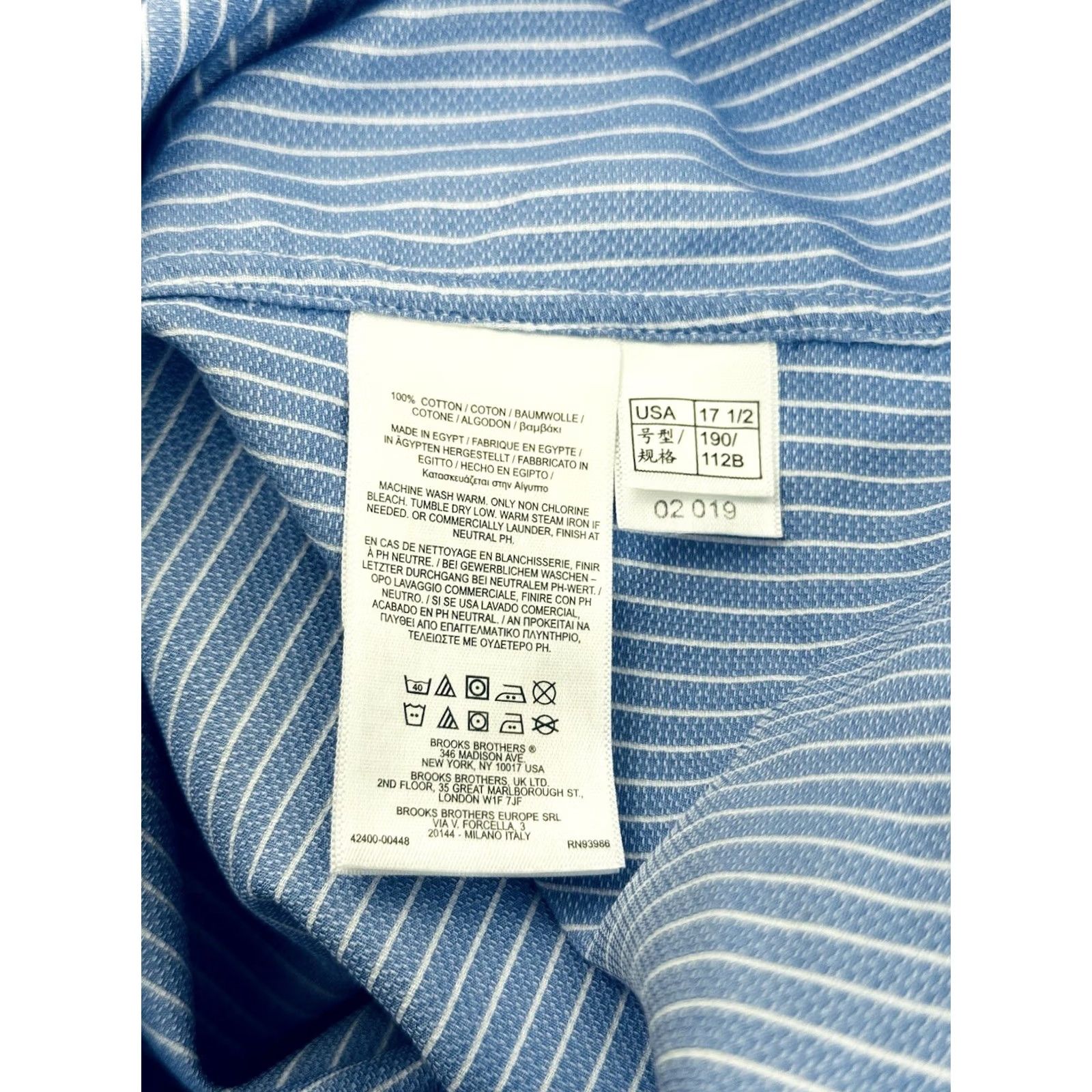 Brooks Brothers Brooks Brothers / Thomas Mason Striped Shirt Mens 17.5 35 Dress Shirt Long Sleeve Blue White Vintage? (if applicable) Mens Size US XXL / EU 58 / 5 - 6 Thumbnail