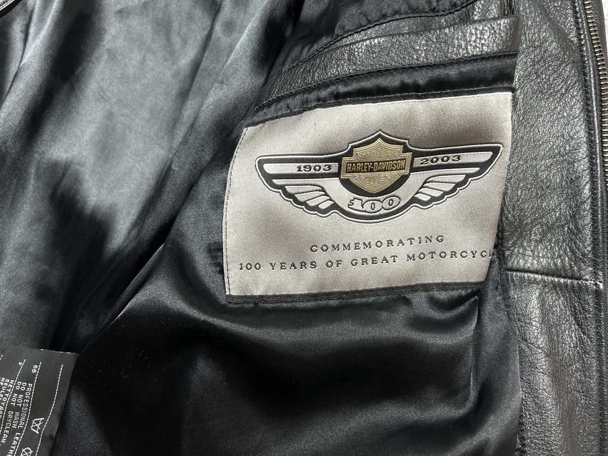Harley Davidson × Vintage Harley Davidson Leather Jacket 100th anniversary Size US M / EU 48-50 / 2 - 15 Thumbnail