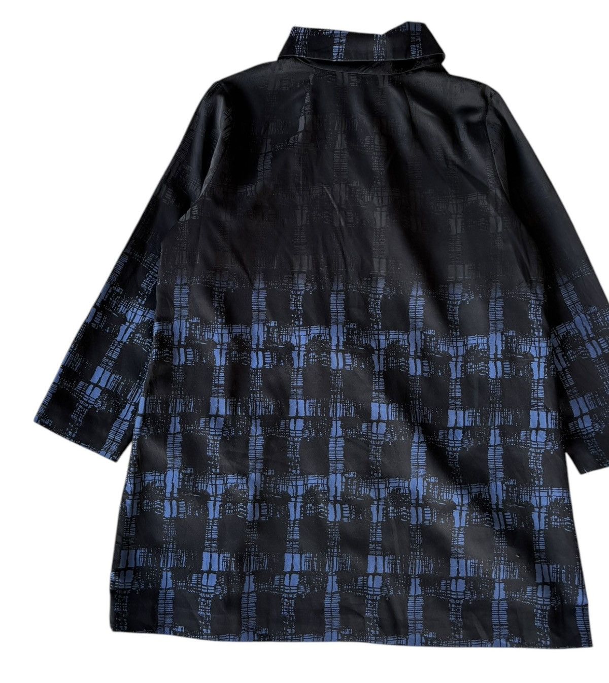 Gaultier Homme Objet × Jean Paul Gaultier 🔥GAULTIER HOMME OBJET ASYMMETRIC ABSTRACT BLUE PATTERN COAT Size US M / EU 48-50 / 2 - 6 Thumbnail