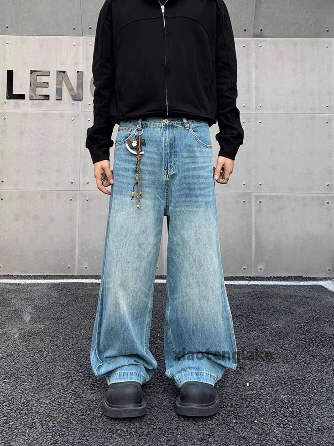 Jean × Vintage washed faded cleanfit yuppie y2k loose baggy jeans Size US 28 / EU 44 - 2 Thumbnail