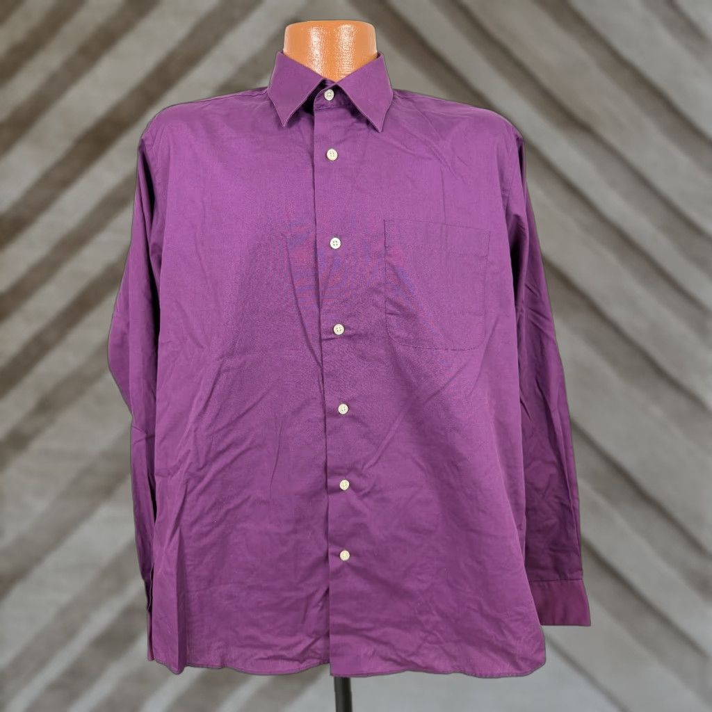 Alexander Julian VINTAGE Alexander Julian Shirt Men M Purple Button-Up 90s COLOURS by Alexander Julian Size US M / EU 48-50 / 2 - 1 Thumbnail