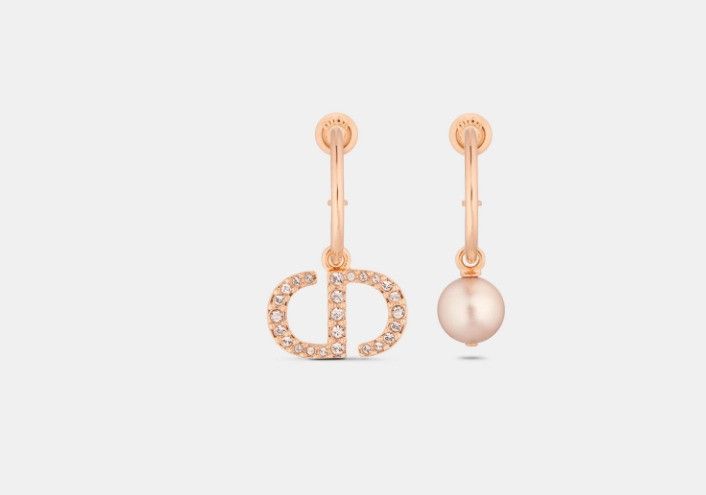 Dior o1w1db11224 Size: OS / Petit CD Earrings in Pink Size ONE SIZE - 2 Thumbnail