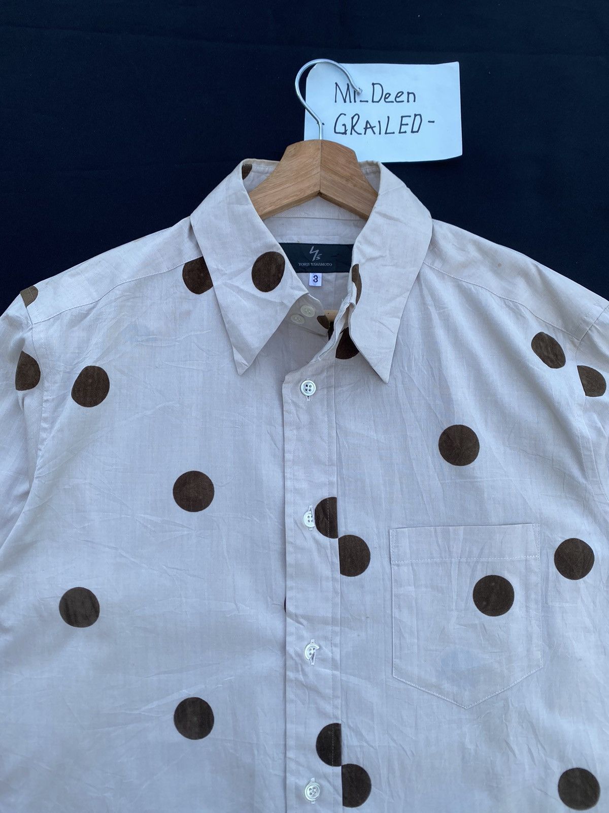 Yohji Yamamoto ARCHIVE 90’S YOHJI YAMAMOTO Y’S POLKA DOT BUTTON SHIRT Size US L / EU 52-54 / 3 - 7 Thumbnail