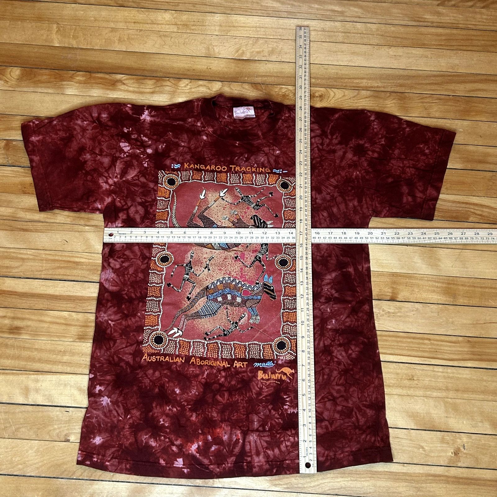 Vintage Y2K TieDye Kangaroo T-Shirt Medium Size US M / EU 48-50 / 2 - 4 Thumbnail