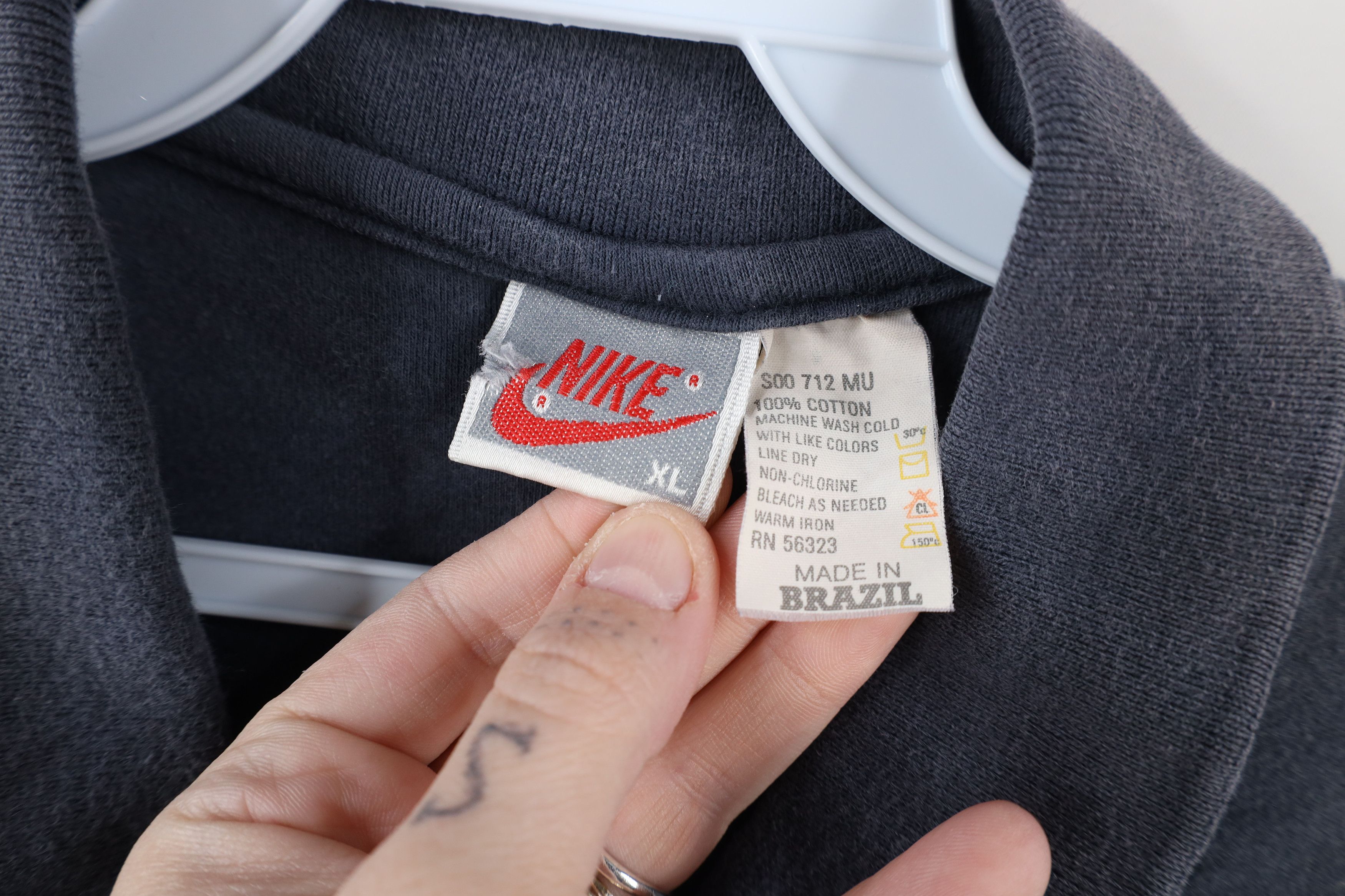 Nike × Vintage Vintage 90s Nike Scott Mini Swoosh Collared Polo Shirt Size US XL / EU 56 / 4 - 9 Thumbnail