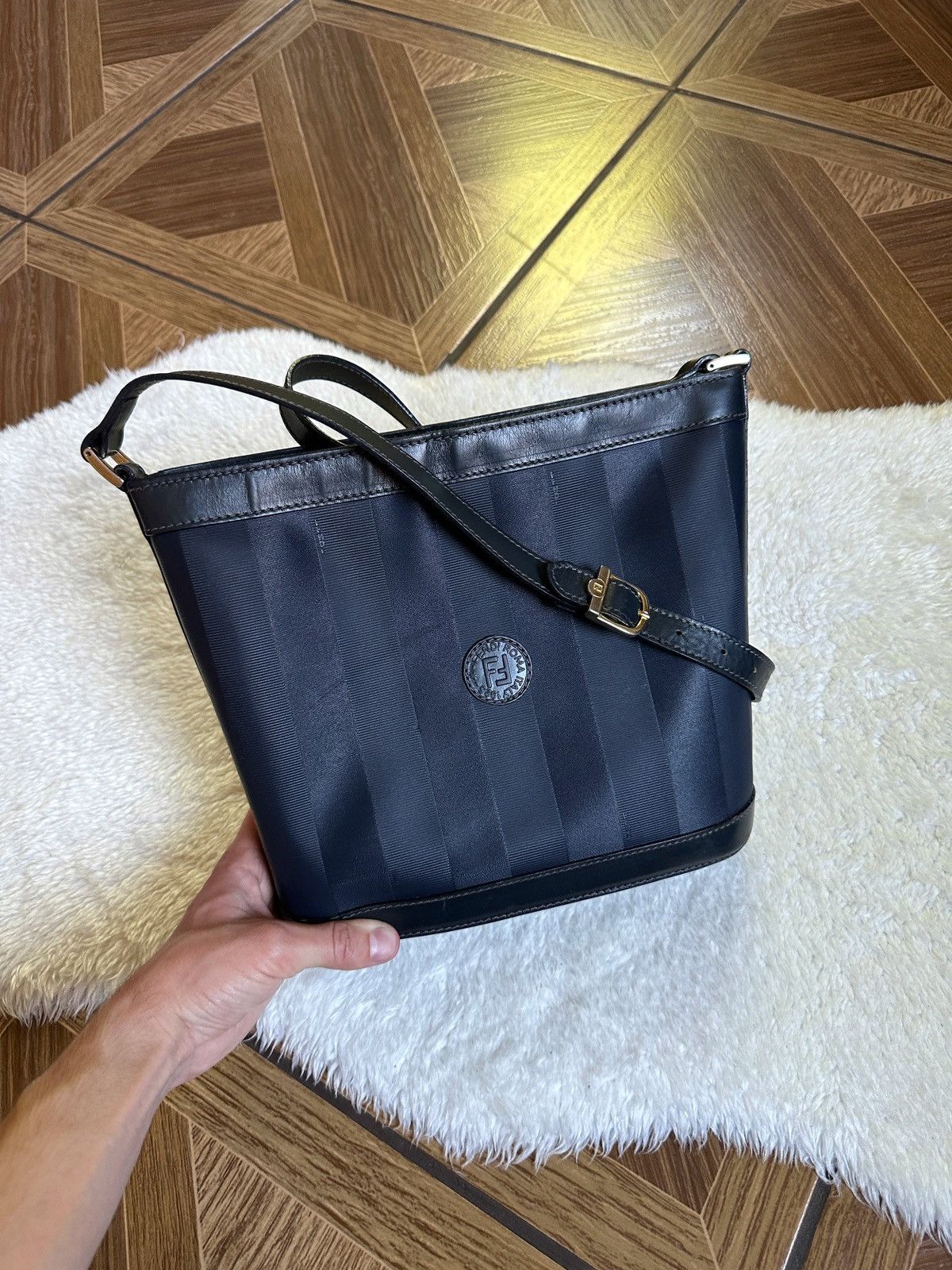 Fendi Vintage Fendi Pequin Striped Shoulder Bag Authentic Italy Size ONE SIZE - 15 Thumbnail