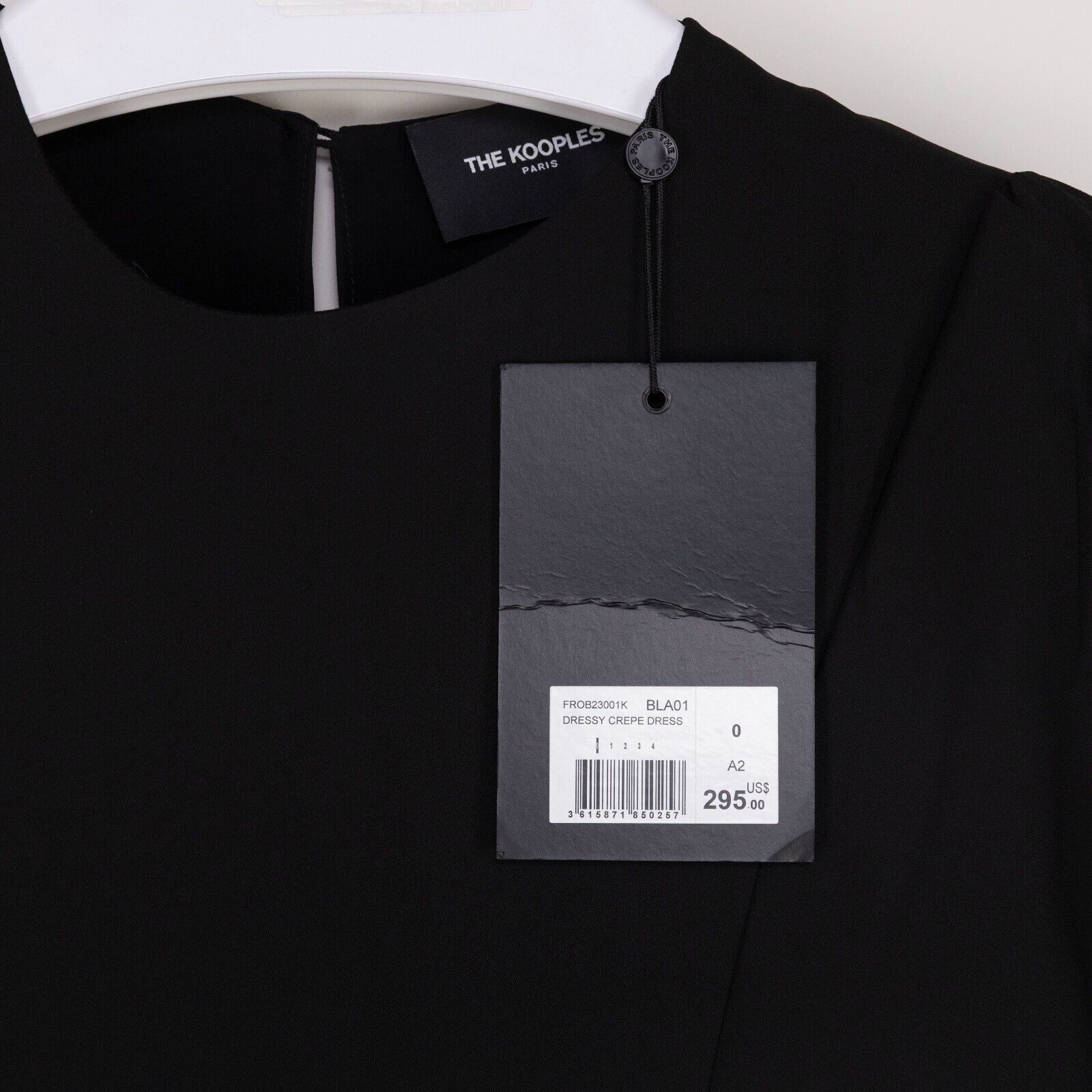 The Kooples The Kooples Women Draped Dress Black Size 0 Size XS / US 0-2 / IT 36-38 - 5 Thumbnail