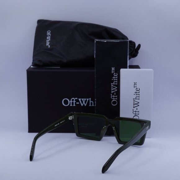Off-White Off-White OERI142 WINDSOR 5655 Sunglasses Green Square Frame Size ONE SIZE - 10 Thumbnail