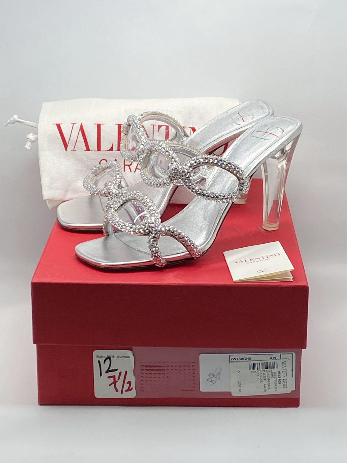Valentino Valentino Garavani Crystal embellished heel sandal size 37.5 Size US 7.5 / IT 37.5 - 12 Thumbnail
