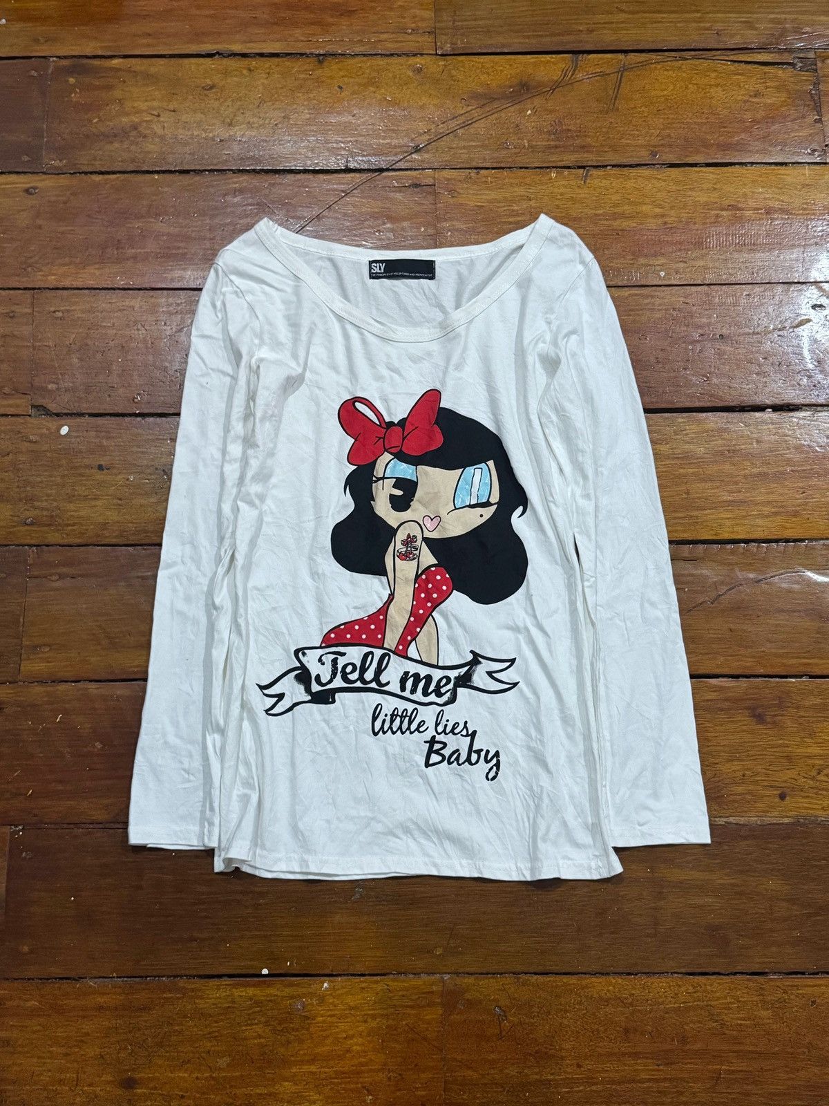 Angel Blue 2000s SLY Japan Long Sleeve Yoshitomo Nara Styled Size US S / EU 44-46 / 1 - 1 Thumbnail