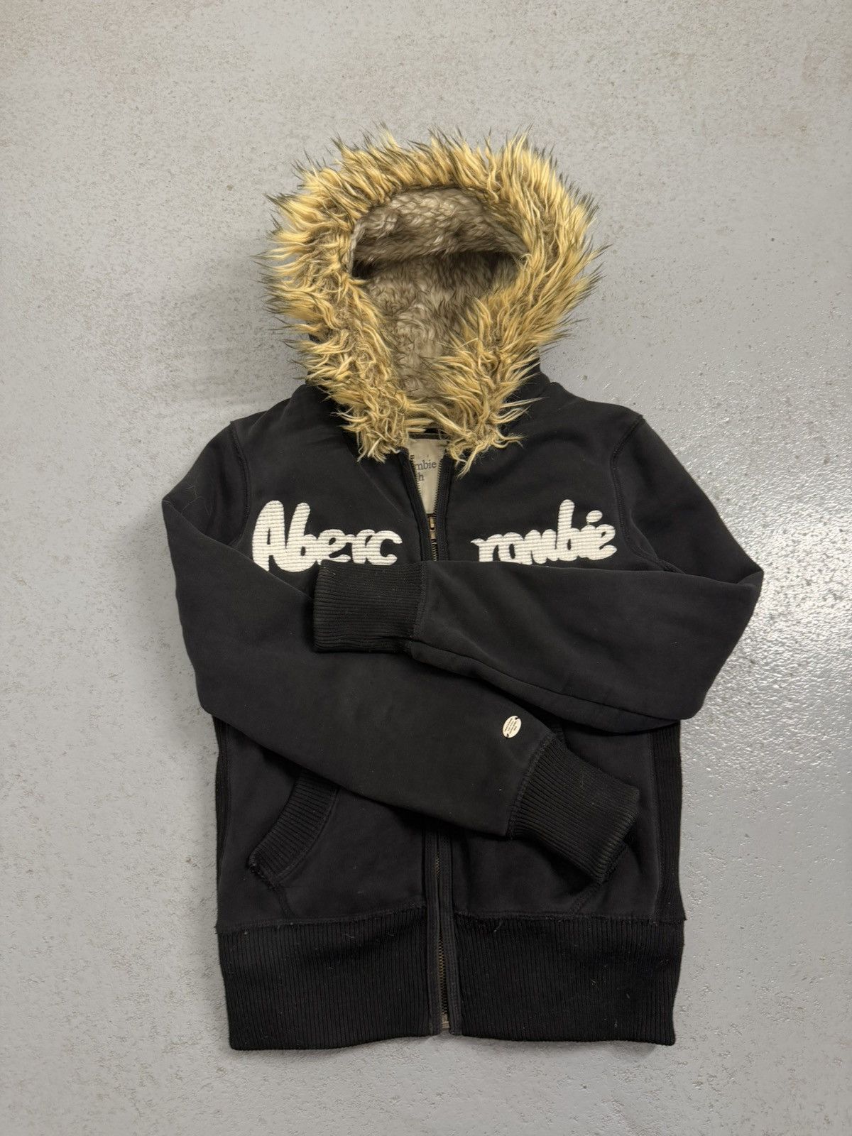 Abercrombie & Fitch Abercrombie & Fitch New York Fur Y2K Zip Hoodie Size M / US 6-8 / IT 42-44 - 6 Thumbnail
