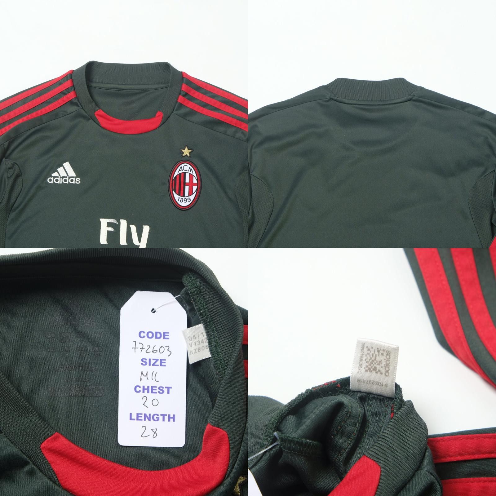 Adidas 2011/12 AC Milan Goalkeeper Shirt Adidas (M/L) Size US M / EU 48-50 / 2 - 4 Thumbnail