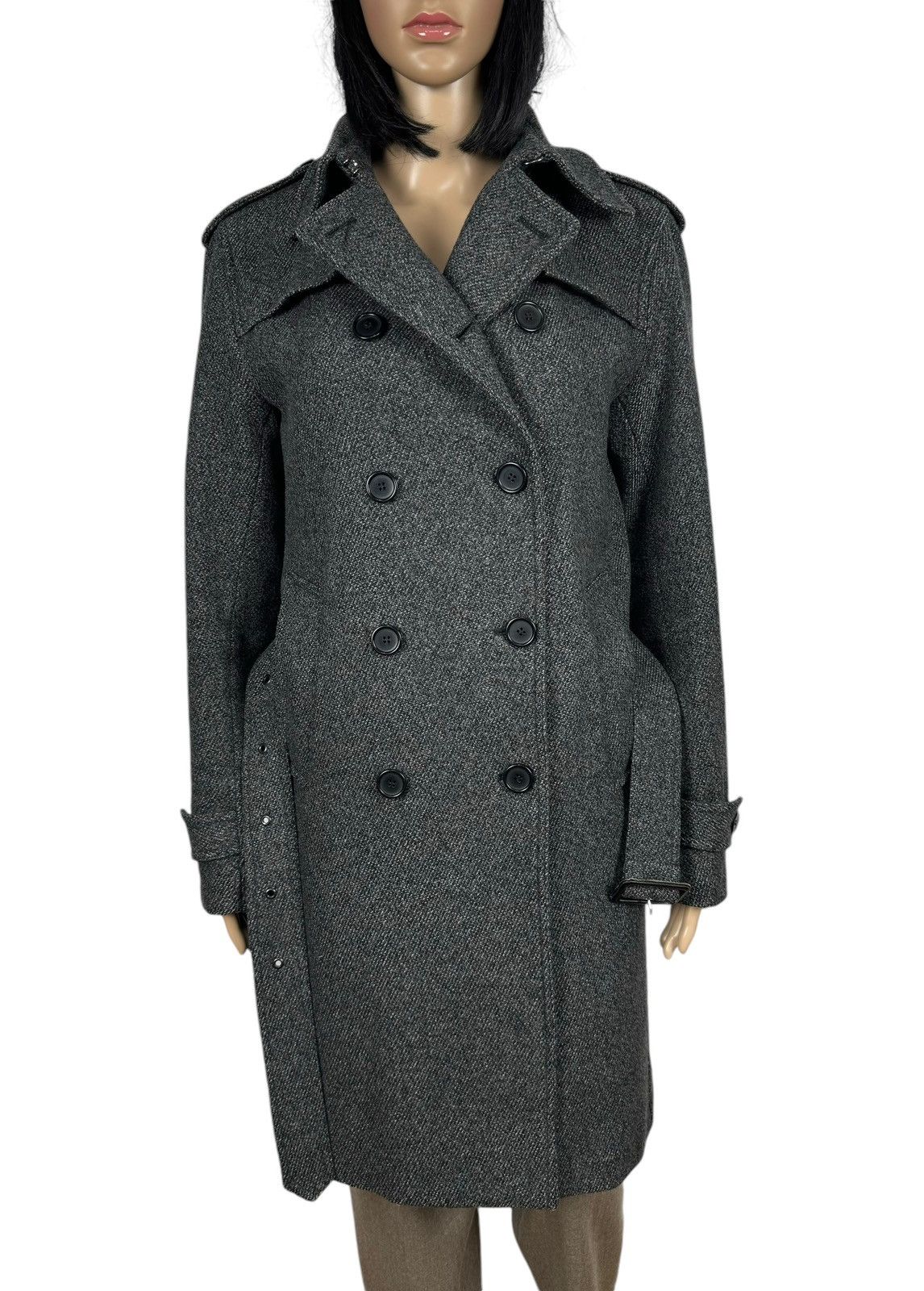 Sandro Sandro Wool Overcoat Double-Breasted Belted Coat size XS Size XS / US 0-2 / IT 36-38 - 11 Thumbnail