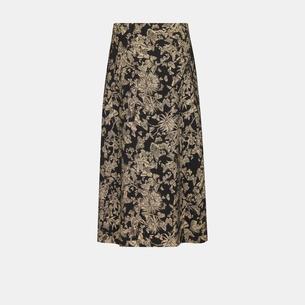 Dior o1bcso1str0225 Mid Length Flared Skirt in Black Size 26" / US 2 / IT 38 - 2 Thumbnail