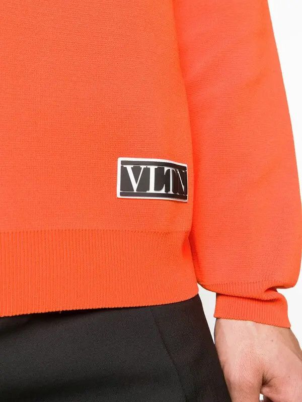Valentino o1y0525 Logo V-neck Sweater in Orange Size US XS / EU 42 / 0 - 2 Thumbnail