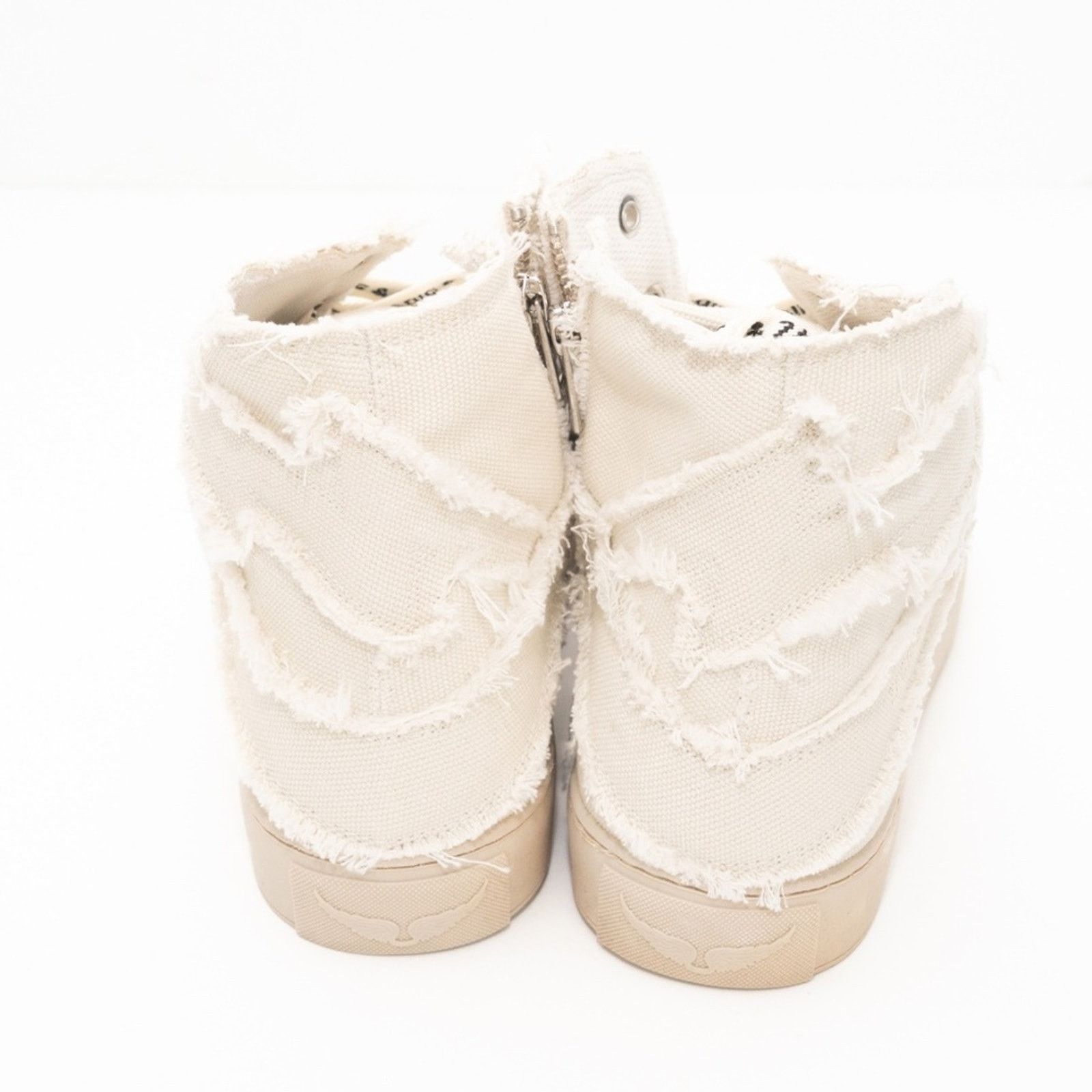 Zadig & Voltaire Zadig Voltaire. High Flash Canvas Shoes In White. Size US 10 / IT 40 - 7 Thumbnail