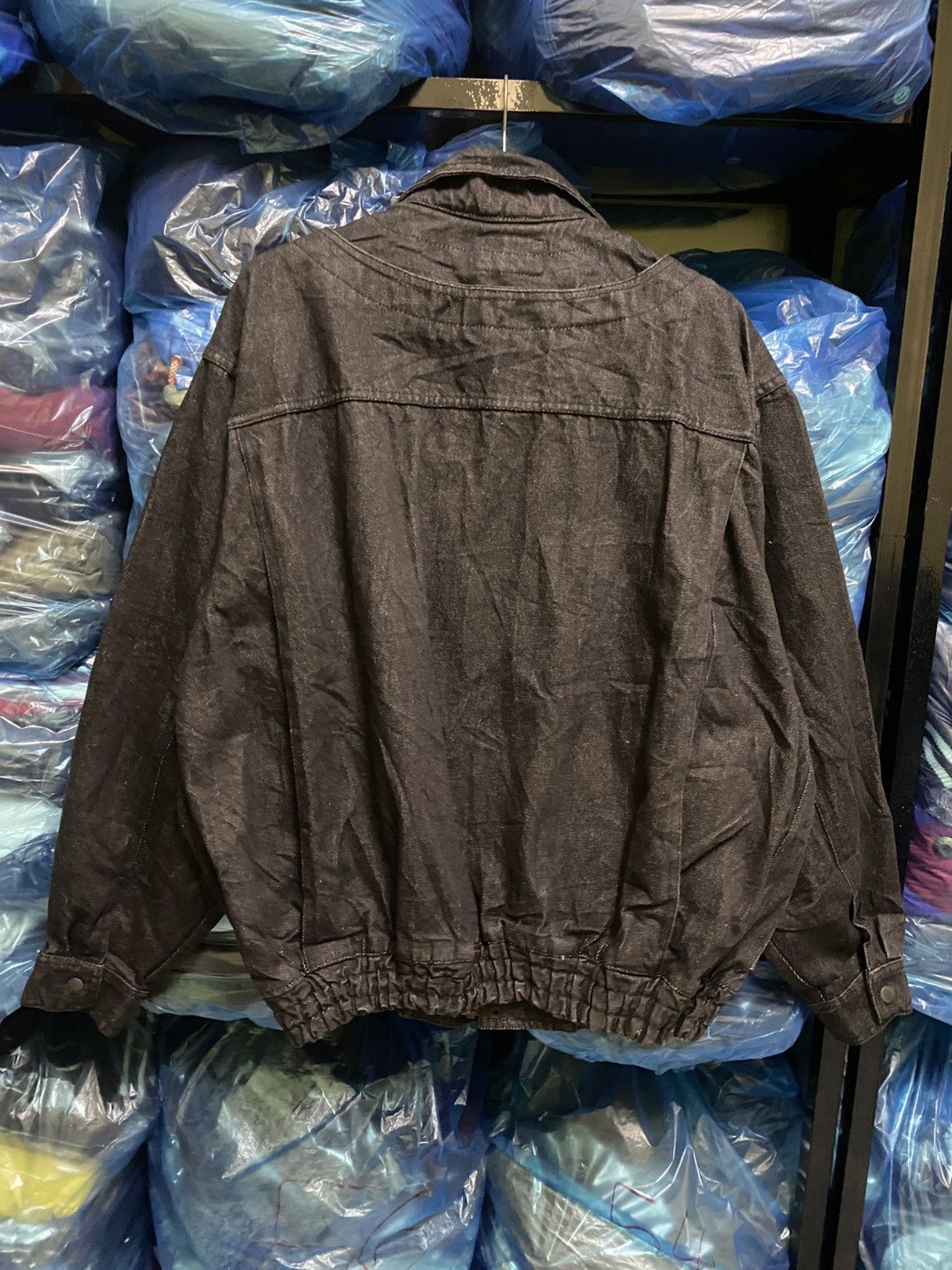 GQ VINTAGE 90s GQ FORD DARK GREY DENIM BOMBER JACKET Size US L / EU 52-54 / 3 - 11 Thumbnail